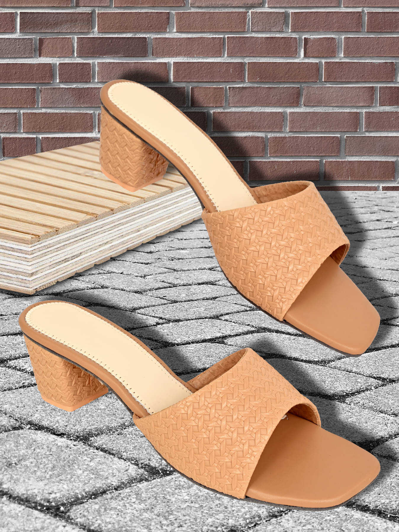     			Altek Cream Women's Slip On Heels