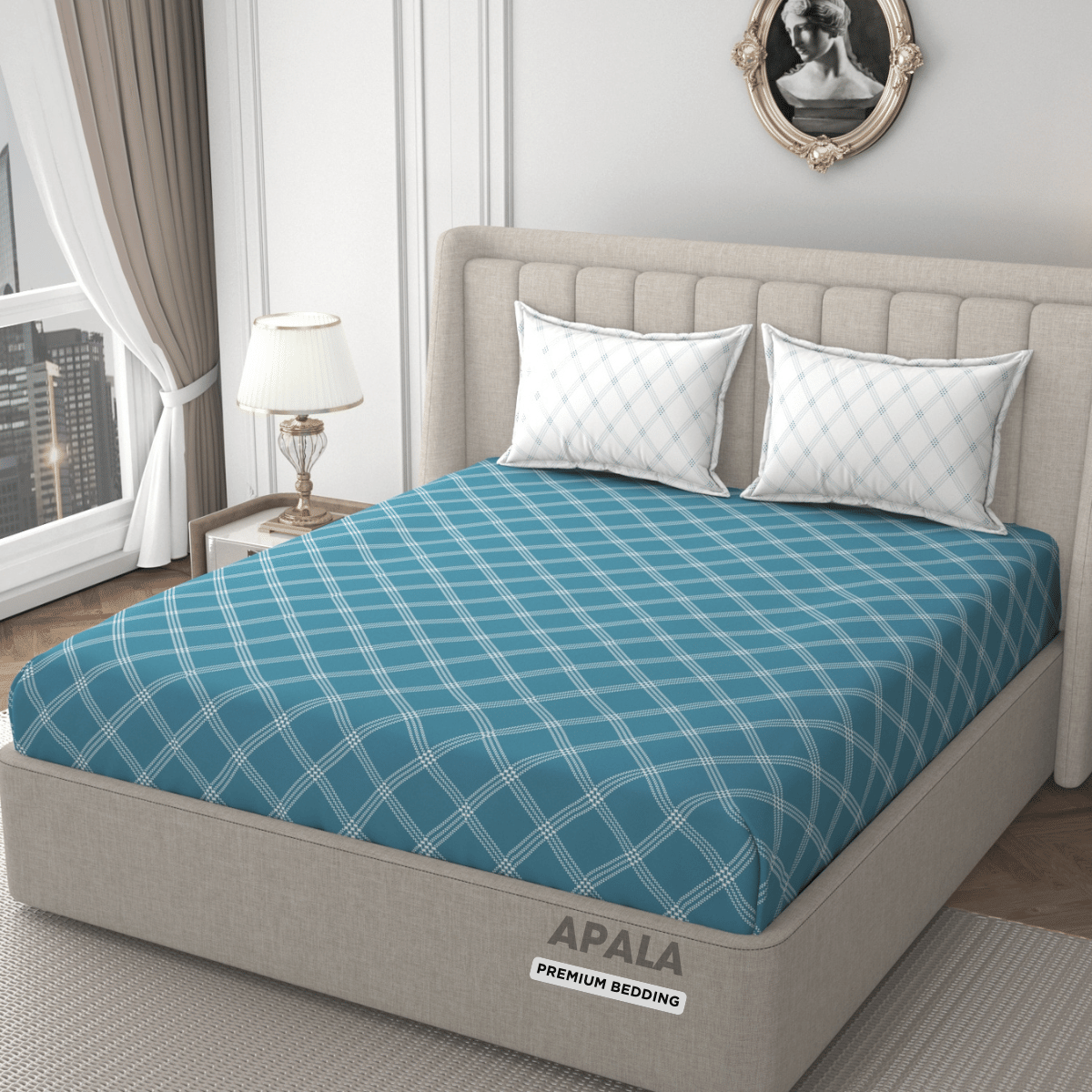 Apala Microfiber 1 Double Bedsheet with 2 Pillow Covers ( Navy Blue ) Apala Microfiber 1 Double Bedsheet with 2 Pillow Covers ( Navy Blue )