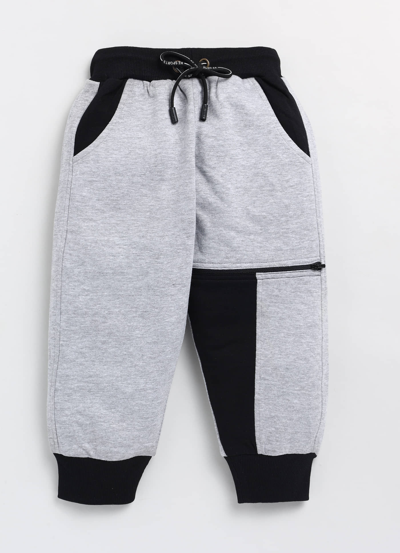 CUTOPIES Pack of 1 Boys Cotton Trackpant ( Light Grey )