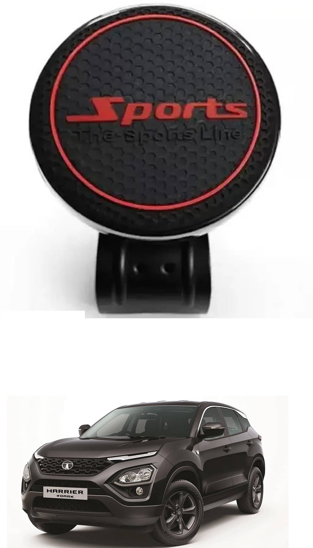 Car New Steering Knob (Sports, Black) For Tata Harrier Car New Steering Knob (Sports, Black) For Tata Harrier
