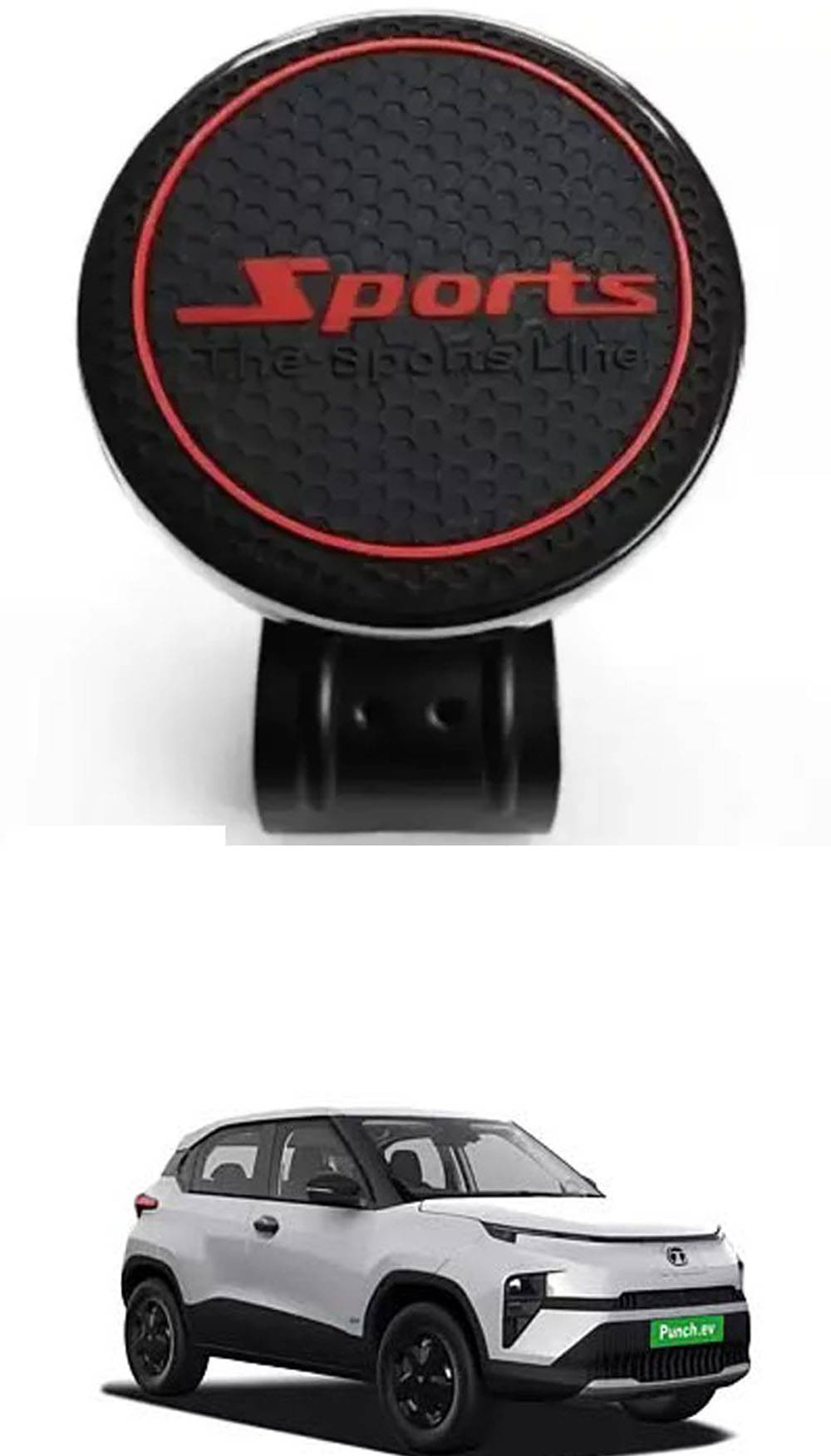 Car New Steering Knob (Sports, Black) For Tata Punch EV Car New Steering Knob (Sports, Black) For Tata Punch EV