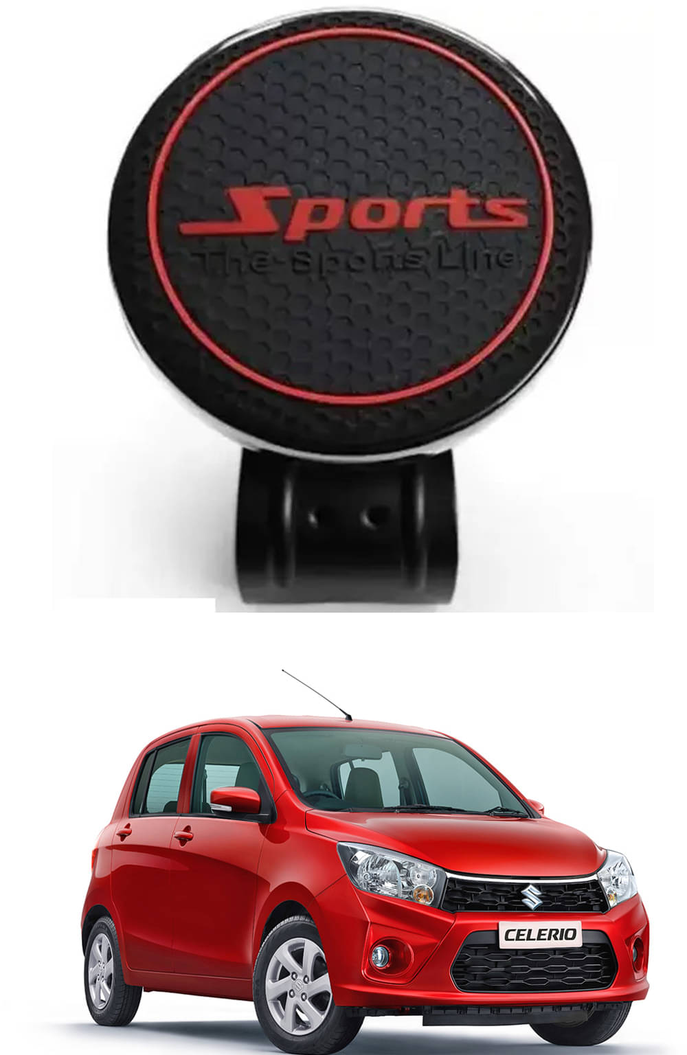 Car New Steering Knob (Sports, Black) For Maruti Suzuki Celerio Car New Steering Knob (Sports, Black) For Maruti Suzuki Celerio