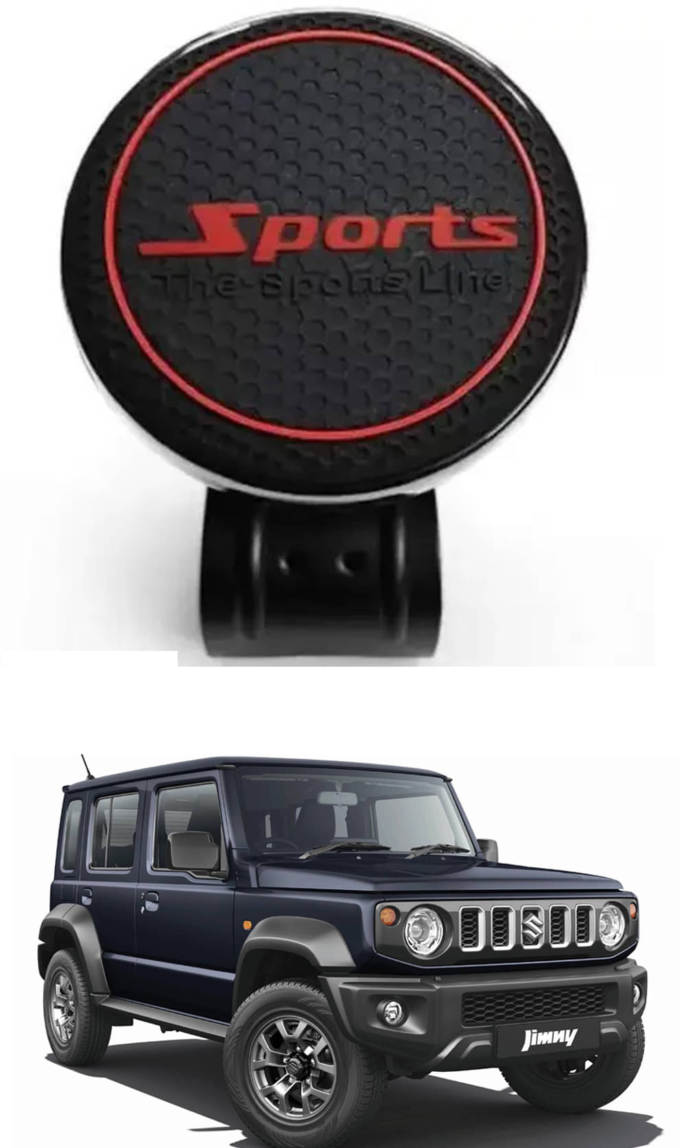     			Car New Steering Knob (Sports, Black) For Maruti Suzuki Jimny