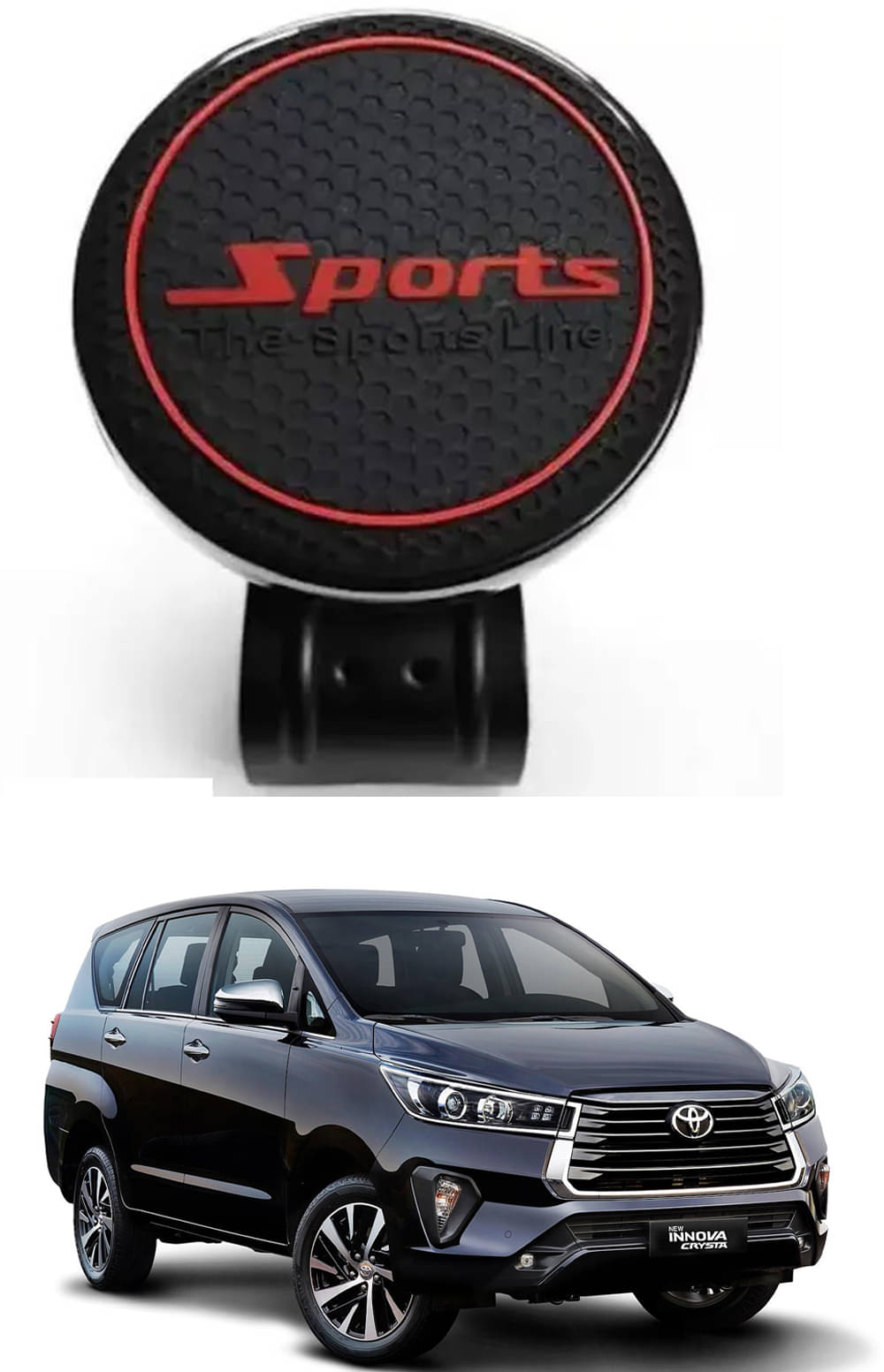 Car New Steering Knob (Sports, Black) For Toyota Innova Crysta Car New Steering Knob (Sports, Black) For Toyota Innova Crysta