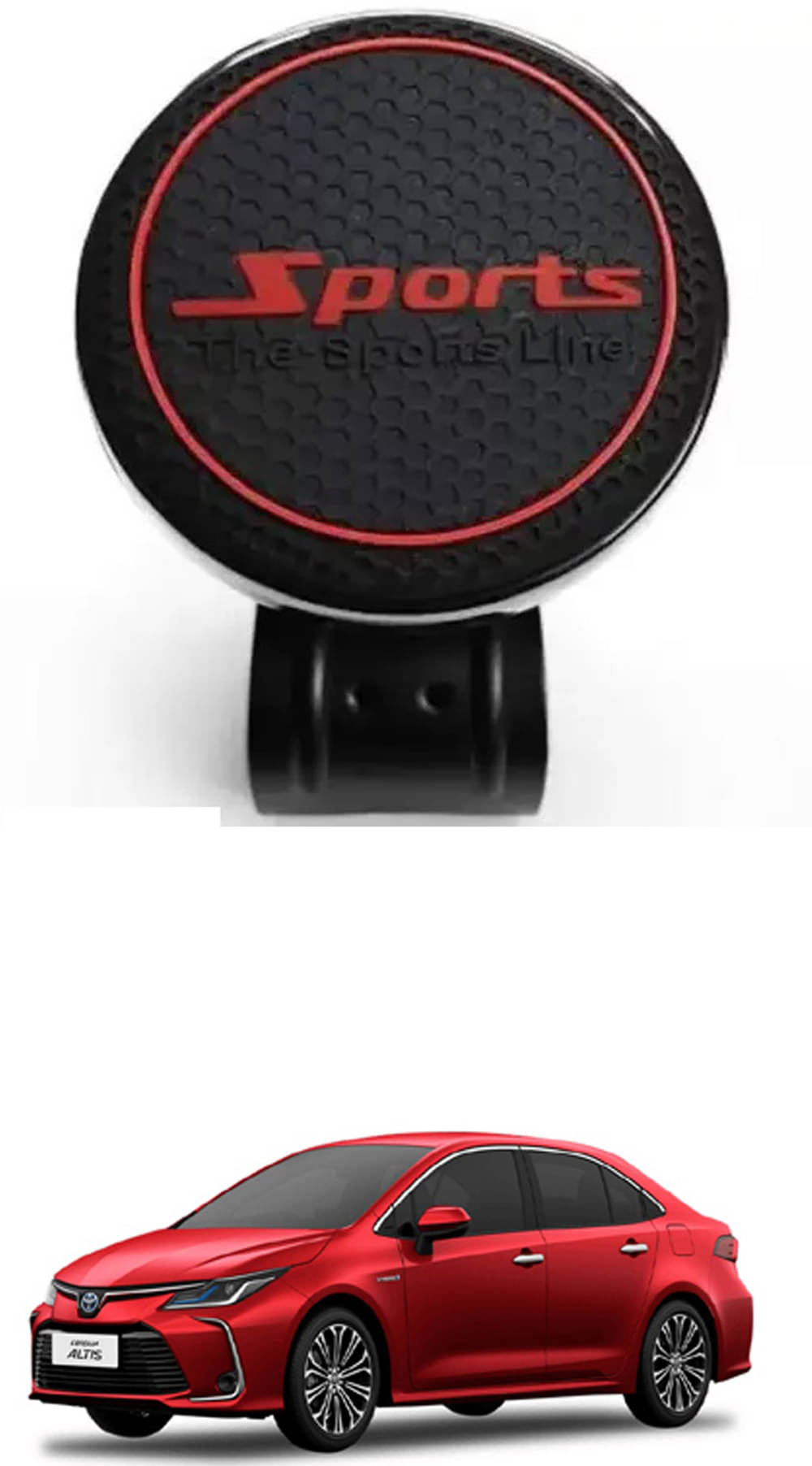     			Car New Steering Knob (Sports, Black) For Toyota Altis