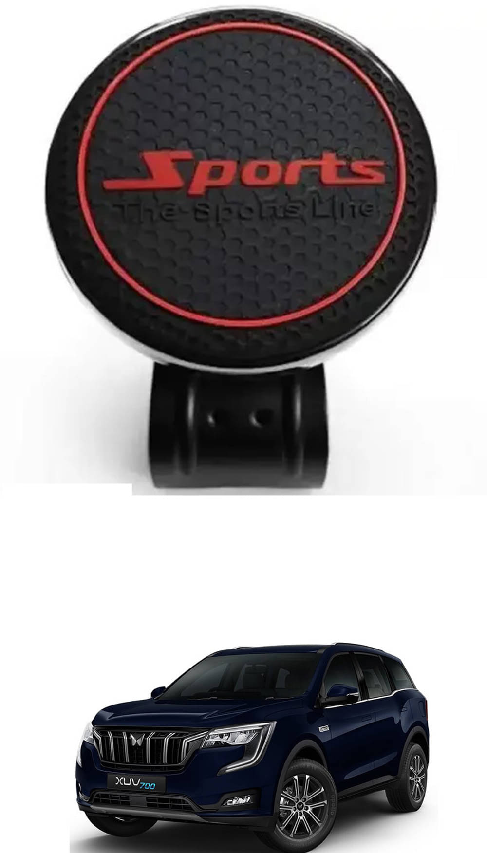 Car New Steering Knob (Sports, Black) For Mahindra XUV 700 Car New Steering Knob (Sports, Black) For Mahindra XUV 700
