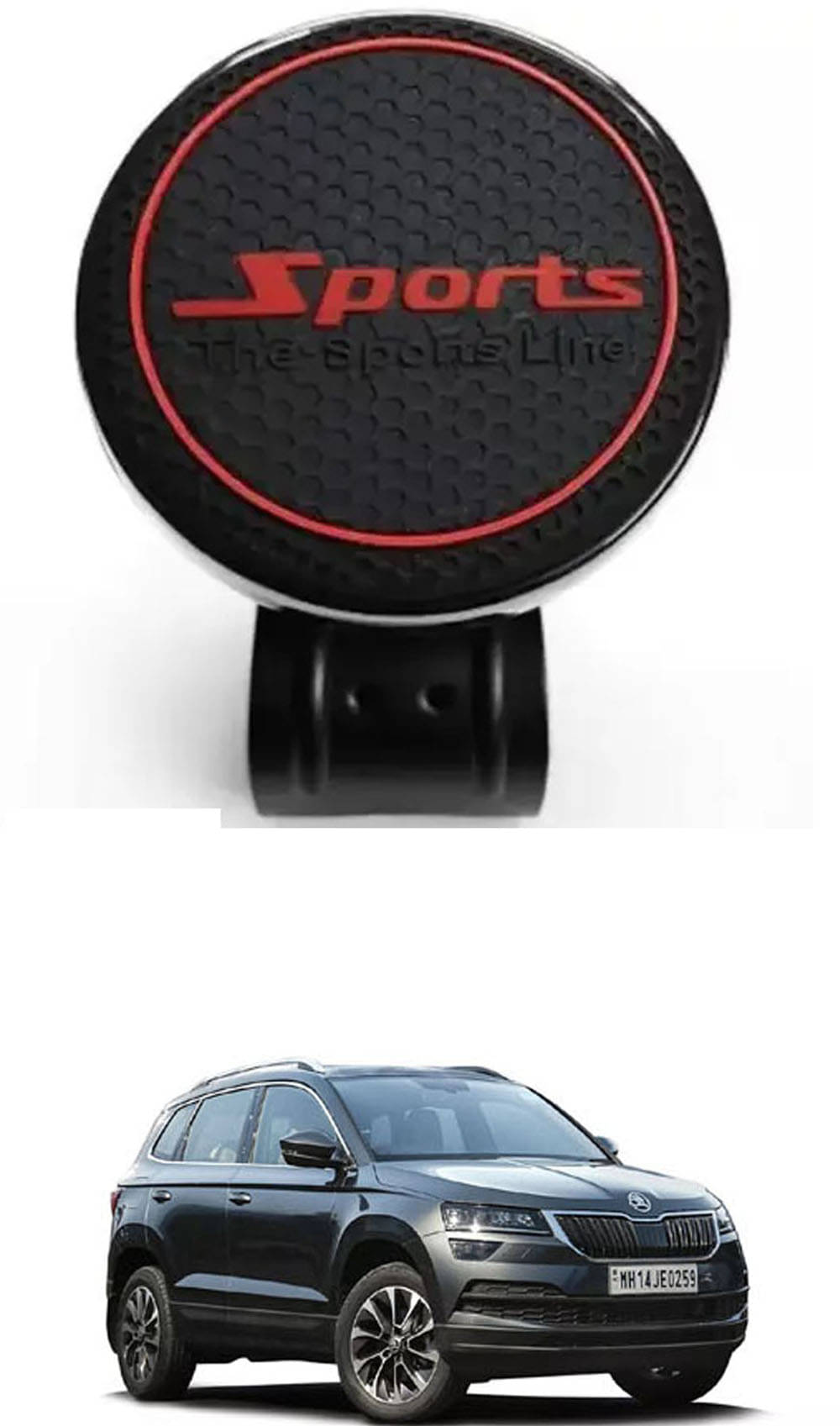 Car New Steering Knob (Sports, Black) For Skoda Karoq     			Car New Steering Knob (Sports, Black) For Skoda Karoq