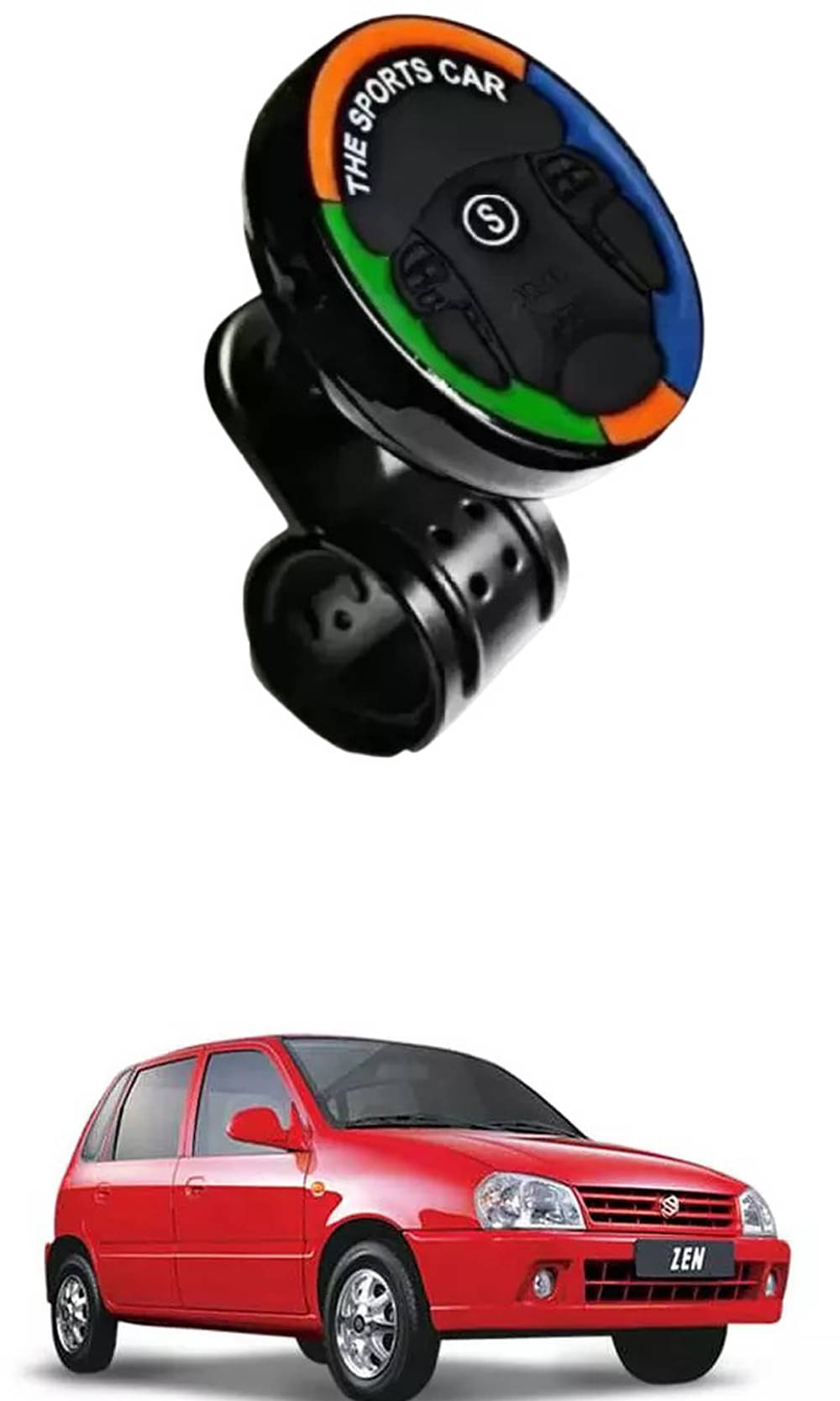 Car Sports Steering Knob (Multicolor) For Maruti Suzuki Zen Car Sports Steering Knob (Multicolor) For Maruti Suzuki Zen