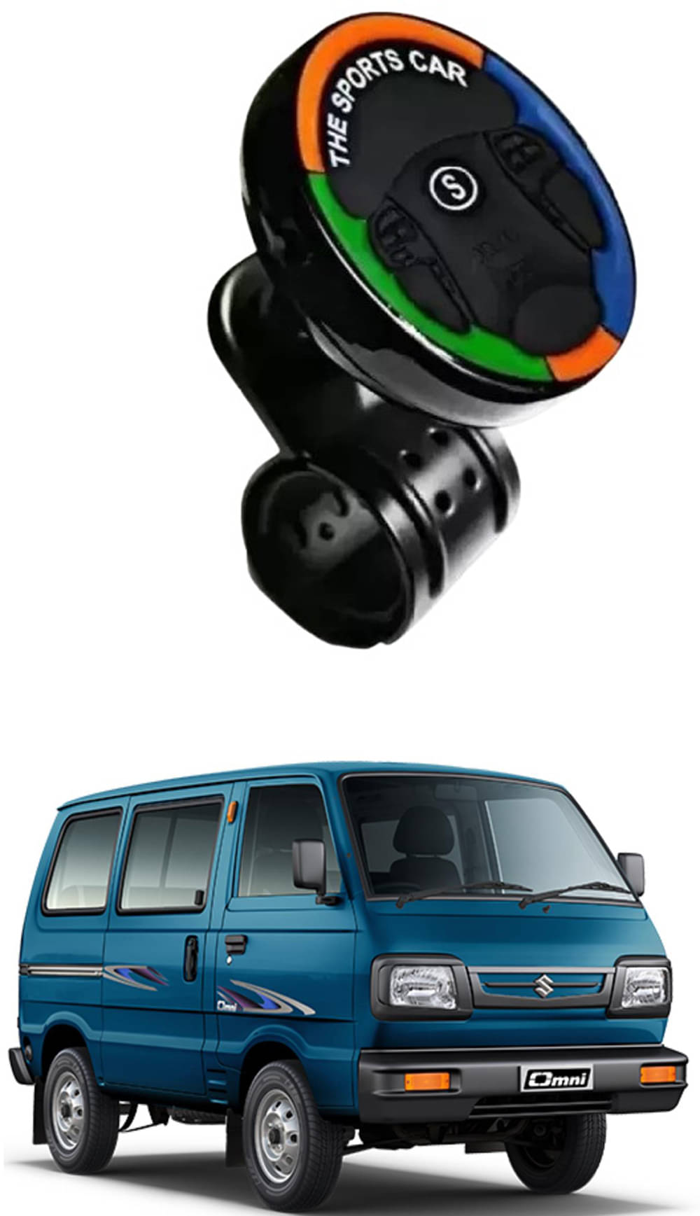 Car Sports Steering Knob (Multicolor) For Tata Omni Car Sports Steering Knob (Multicolor) For Tata Omni