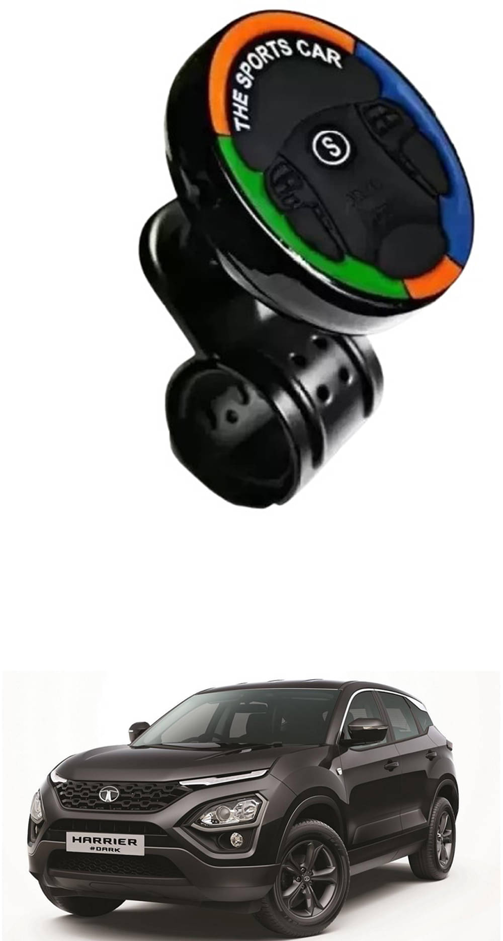Car Sports Steering Knob (Multicolor) For Tata Harrier     			Car Sports Steering Knob (Multicolor) For Tata Harrier