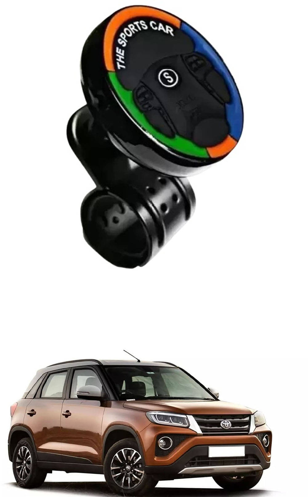     			Car Sports Steering Knob (Multicolor) For Toyota Urban Cruiser