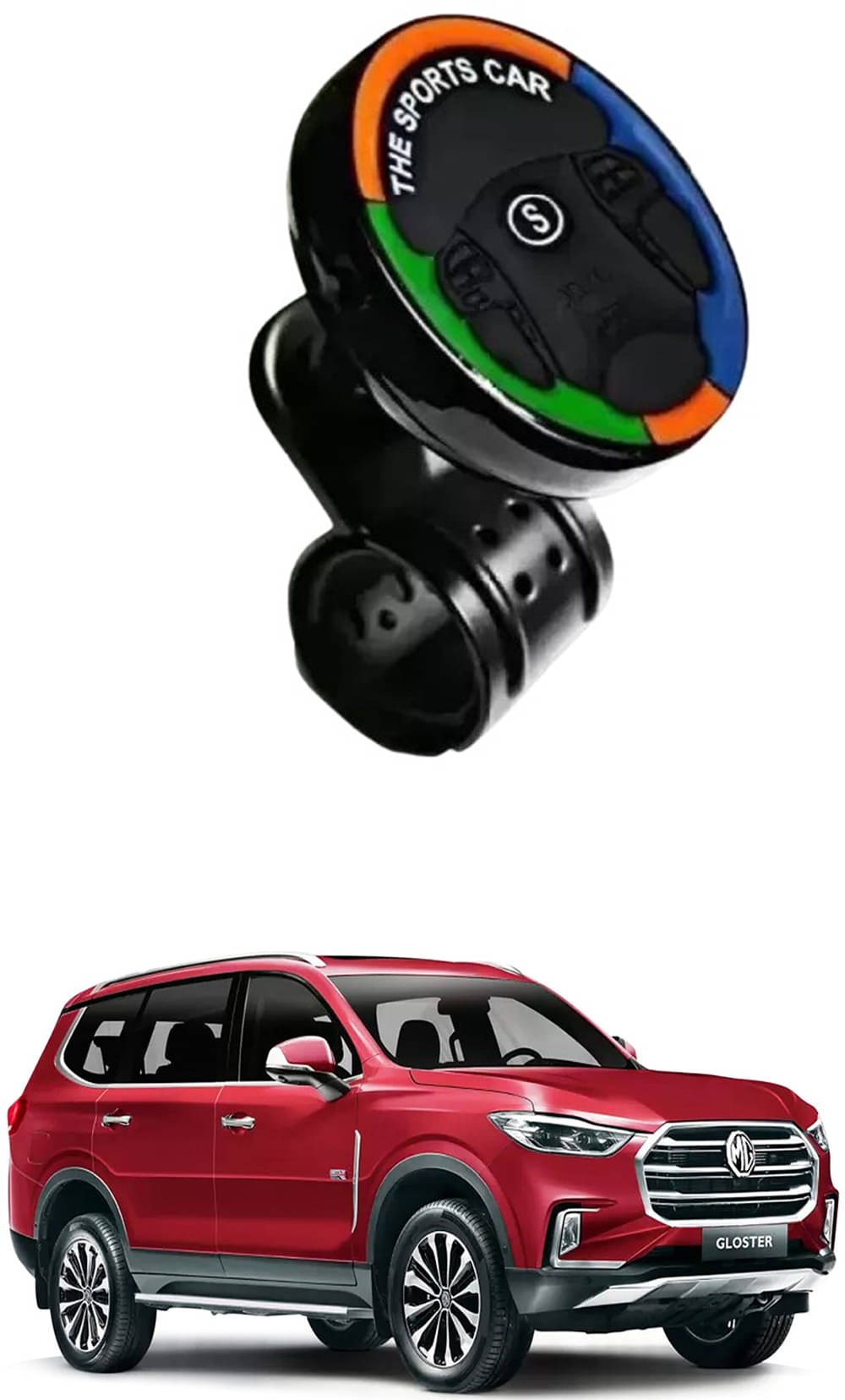     			Car Sports Steering Knob (Multicolor) For MG Gloster