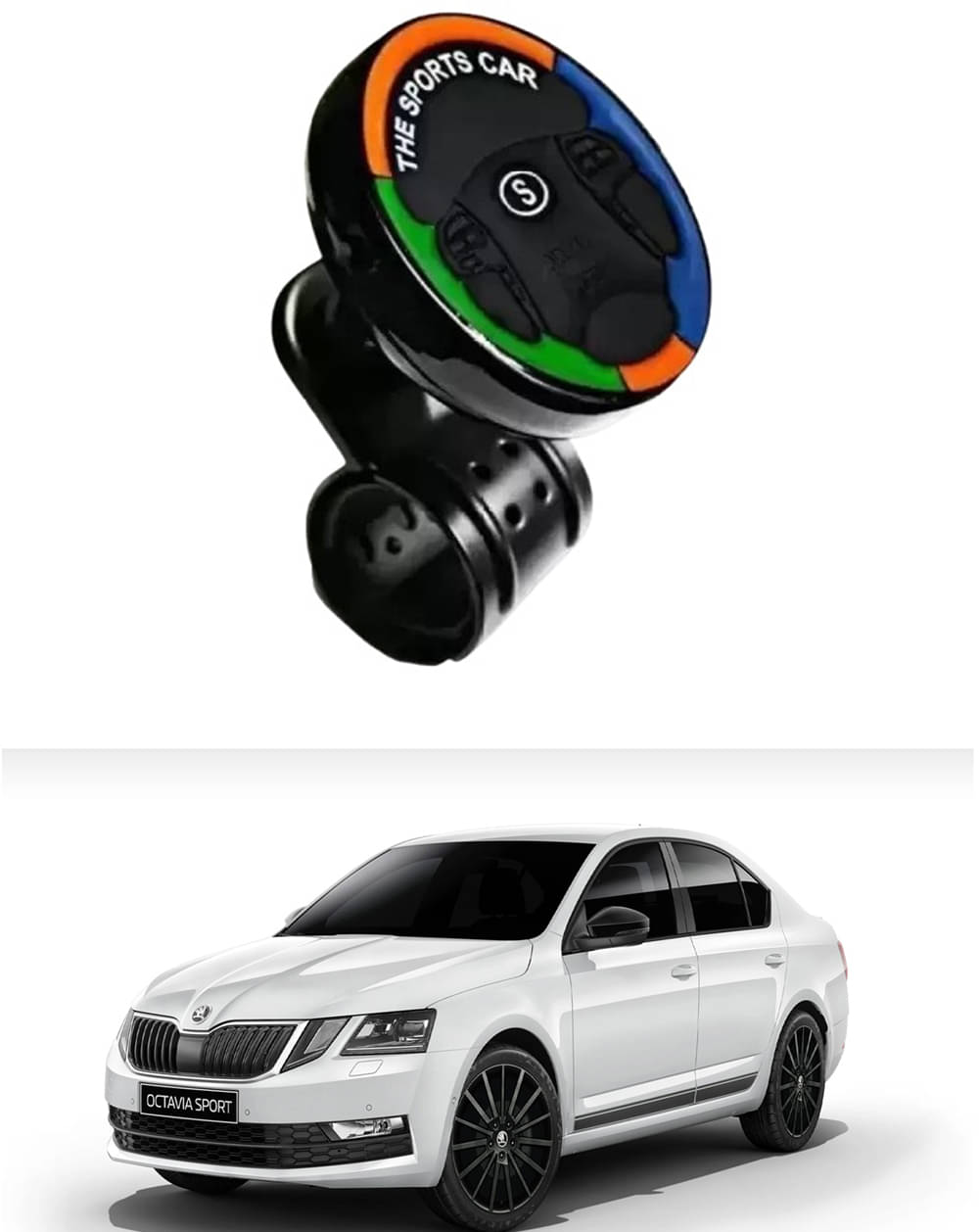 Car Sports Steering Knob (Multicolor) For Skoda Octavia Car Sports Steering Knob (Multicolor) For Skoda Octavia