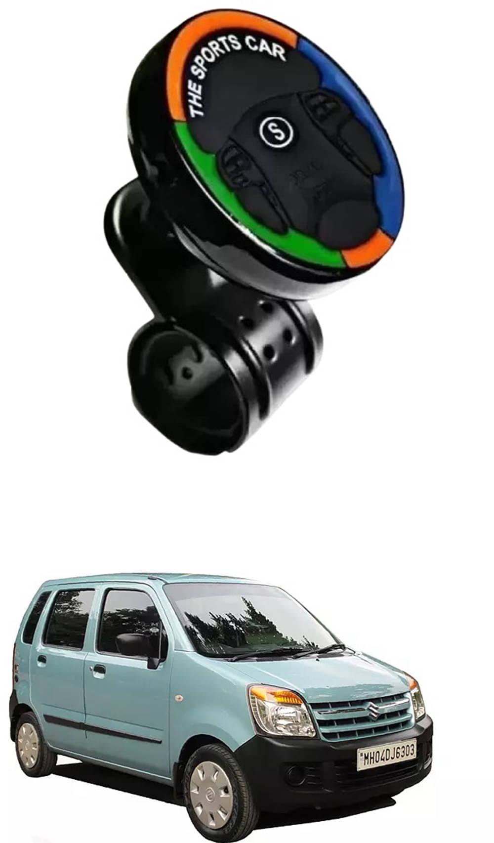 Car Sports Steering Knob (Multicolor) For Maruti Suzuki Old Wagnor Car Sports Steering Knob (Multicolor) For Maruti Suzuki Old Wagnor