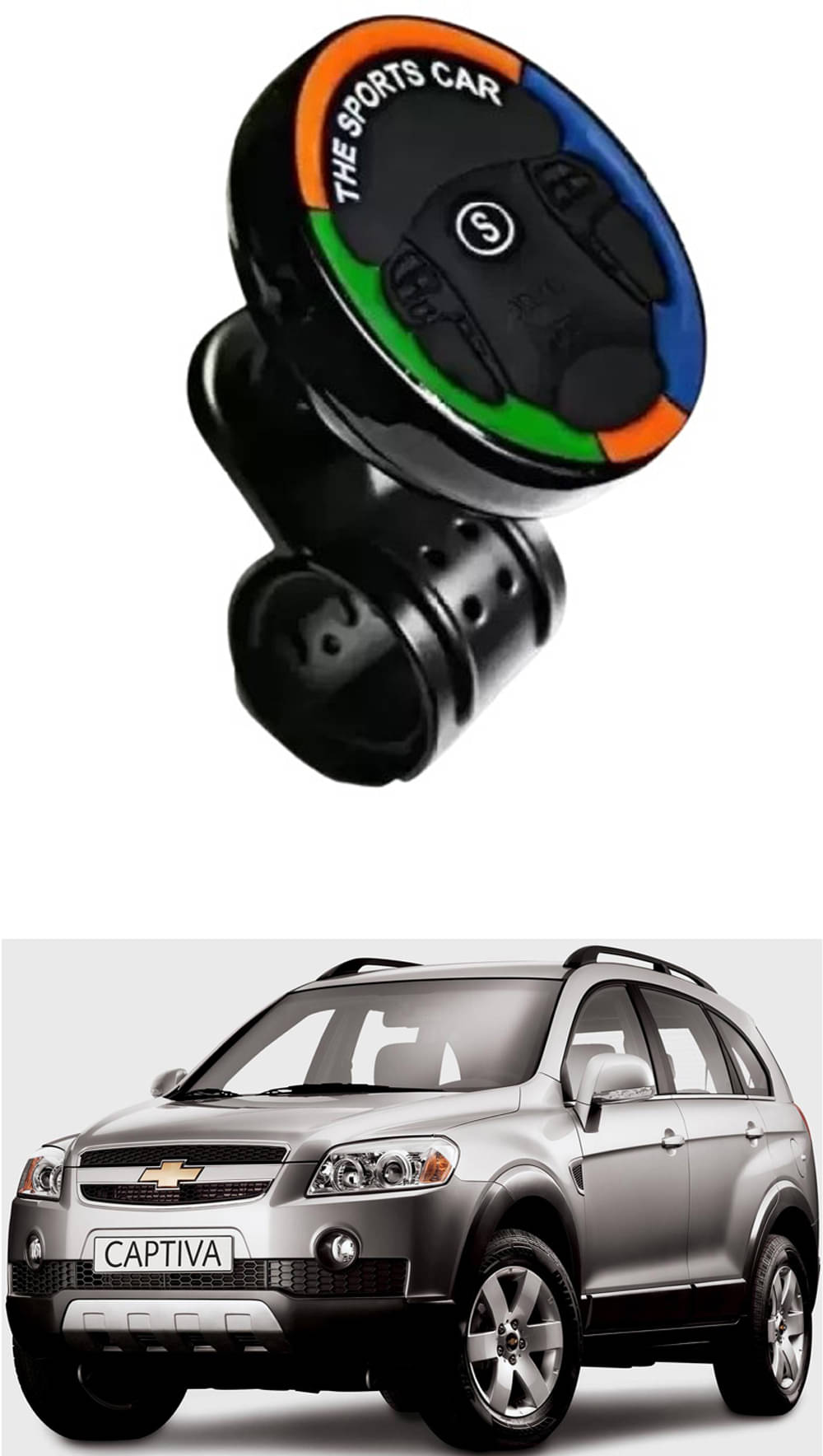     			Car Sports Steering Knob (Multicolor) For Chevrolet Captiva