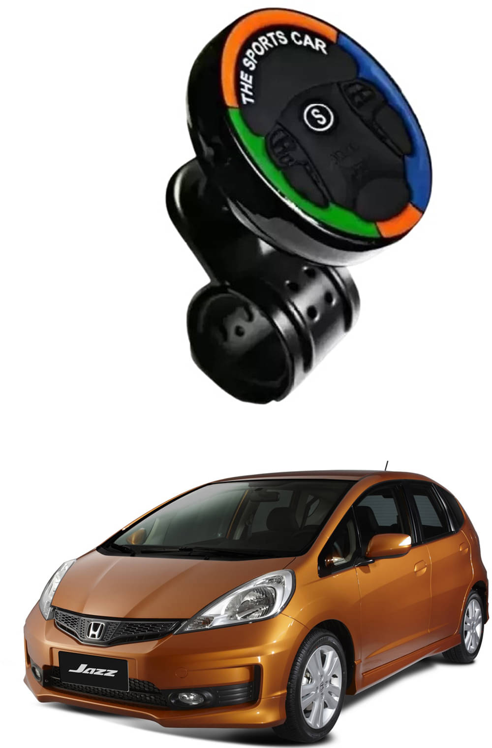 Car Sports Steering Knob (Multicolor) For Honda Jazz     			Car Sports Steering Knob (Multicolor) For Honda Jazz