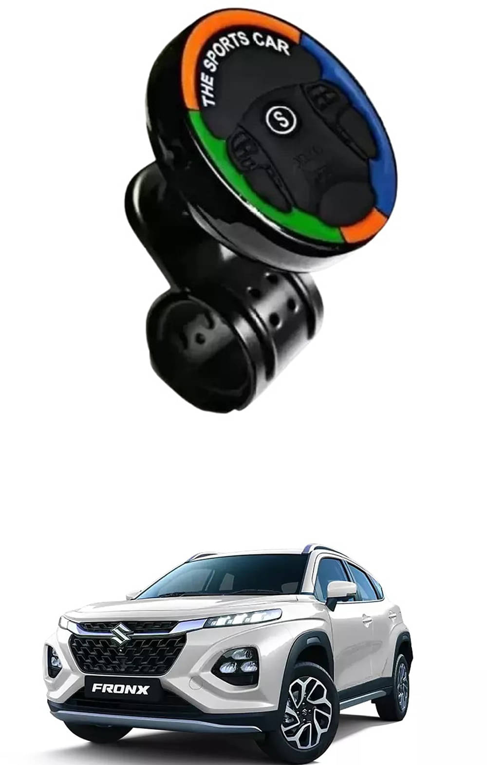     			Car Sports Steering Knob (Multicolor) For Maruti Suzuki Fronx