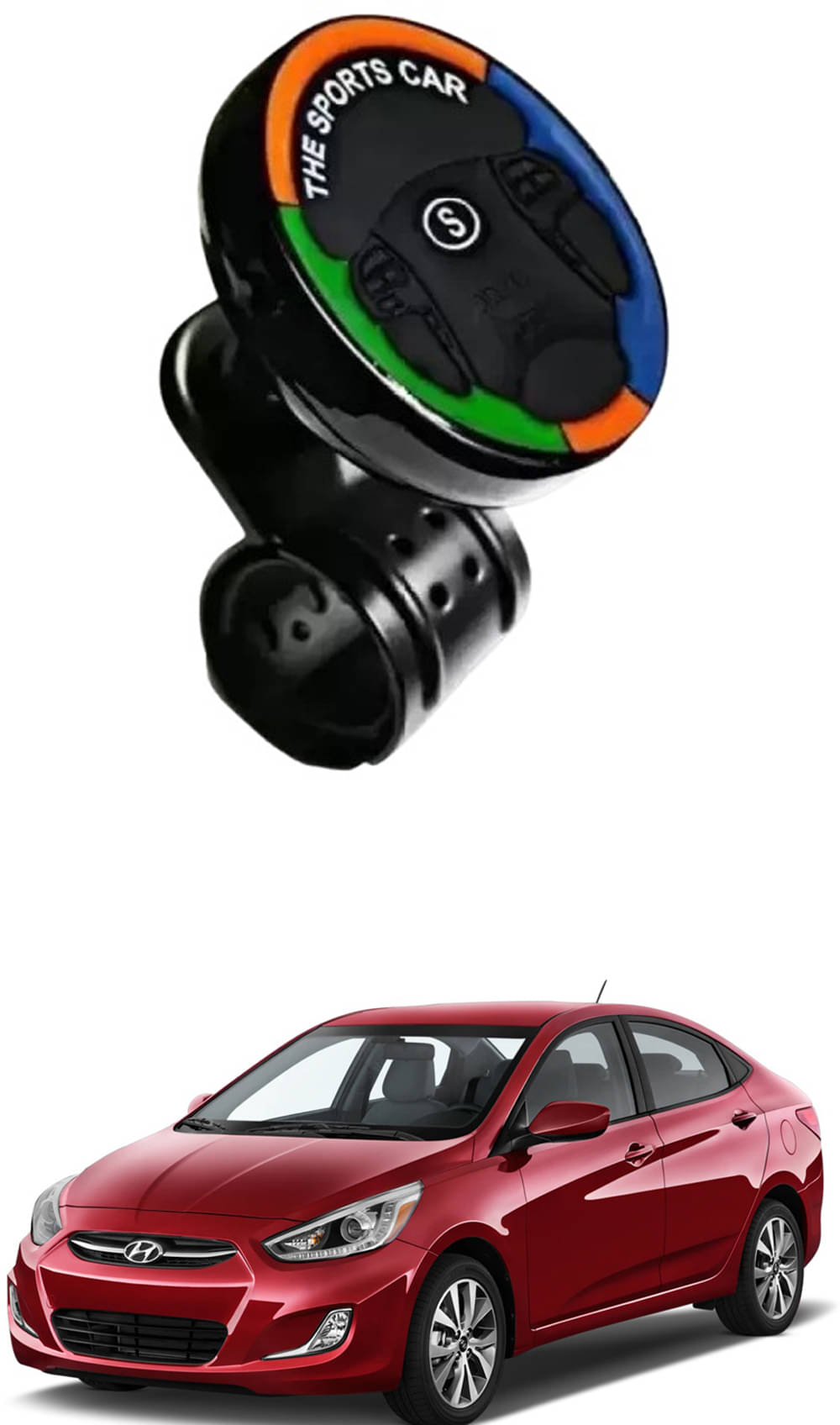 Car Sports Steering Knob (Multicolor) For Hyundai Accent Car Sports Steering Knob (Multicolor) For Hyundai Accent