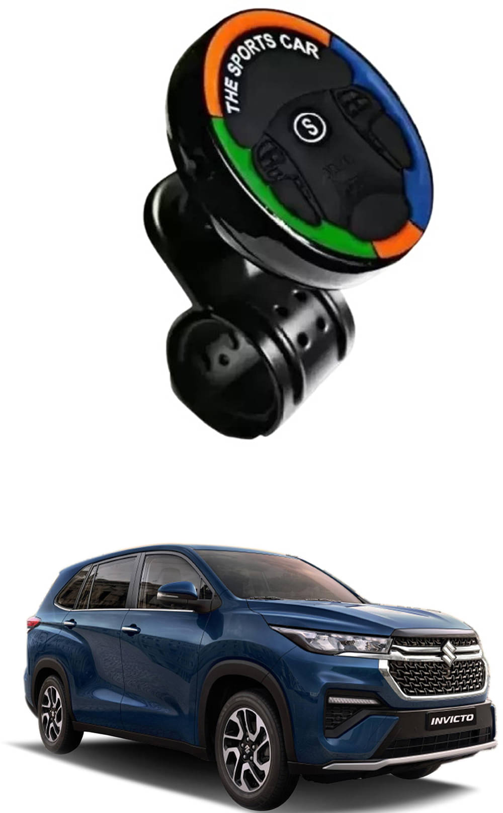 Car Sports Steering Knob (Multicolor) For Maruti Suzuki Invicto Car Sports Steering Knob (Multicolor) For Maruti Suzuki Invicto