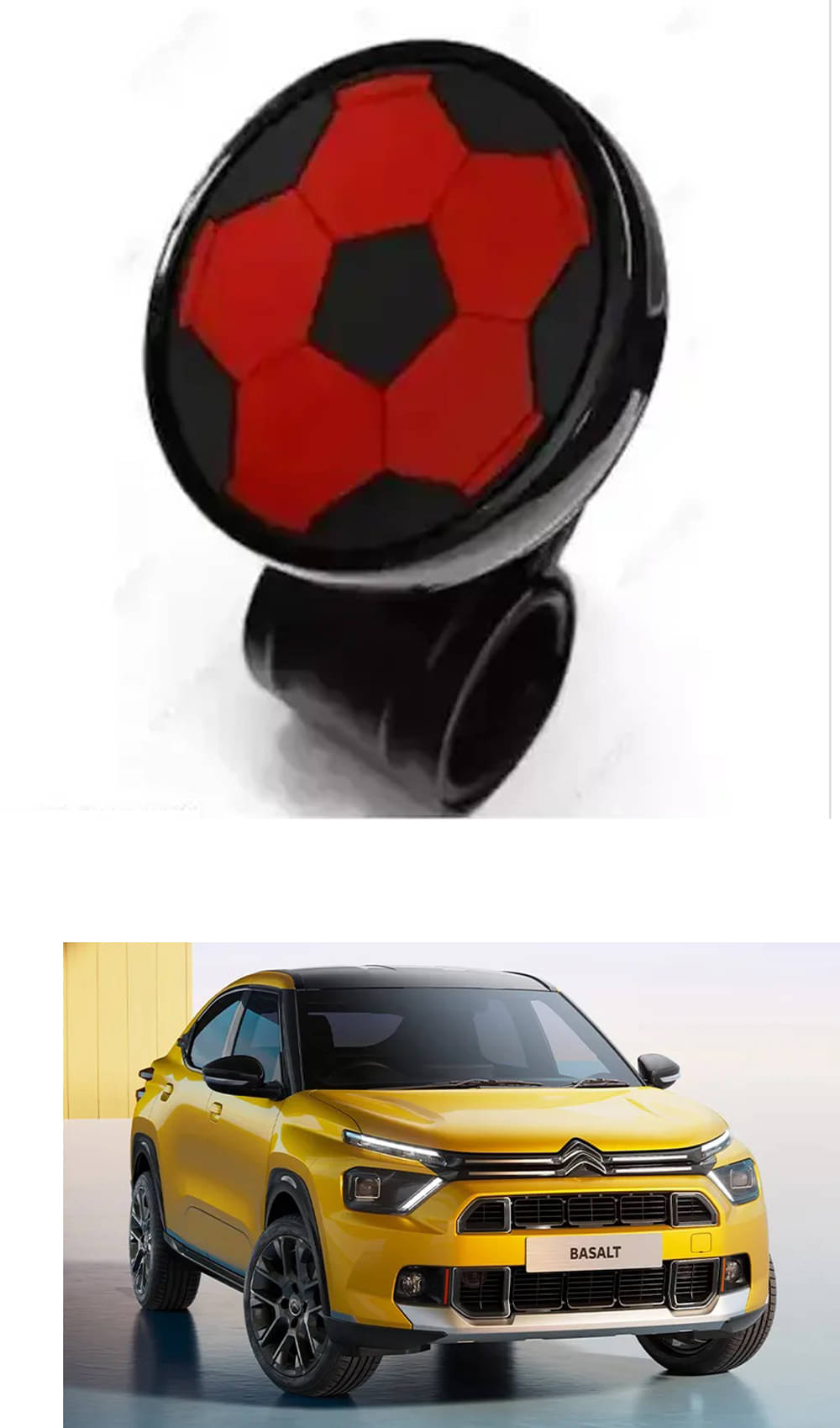 Car Steering Knob ABS Quality (Ball Design) Best Product For Citroen Basalt     			Car Steering Knob ABS Quality (Ball Design) Best Product For Citroen Basalt