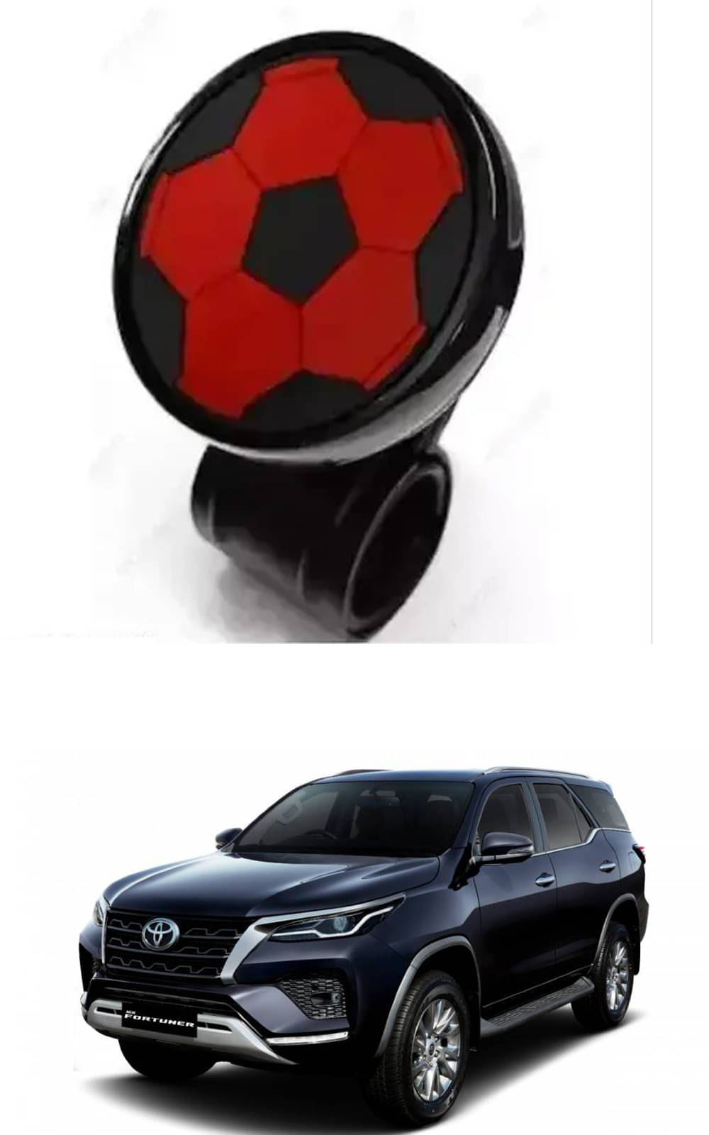 Car Steering Knob ABS Quality (Ball Design) Best Product For Toyota Fortuner     			Car Steering Knob ABS Quality (Ball Design) Best Product For Toyota Fortuner