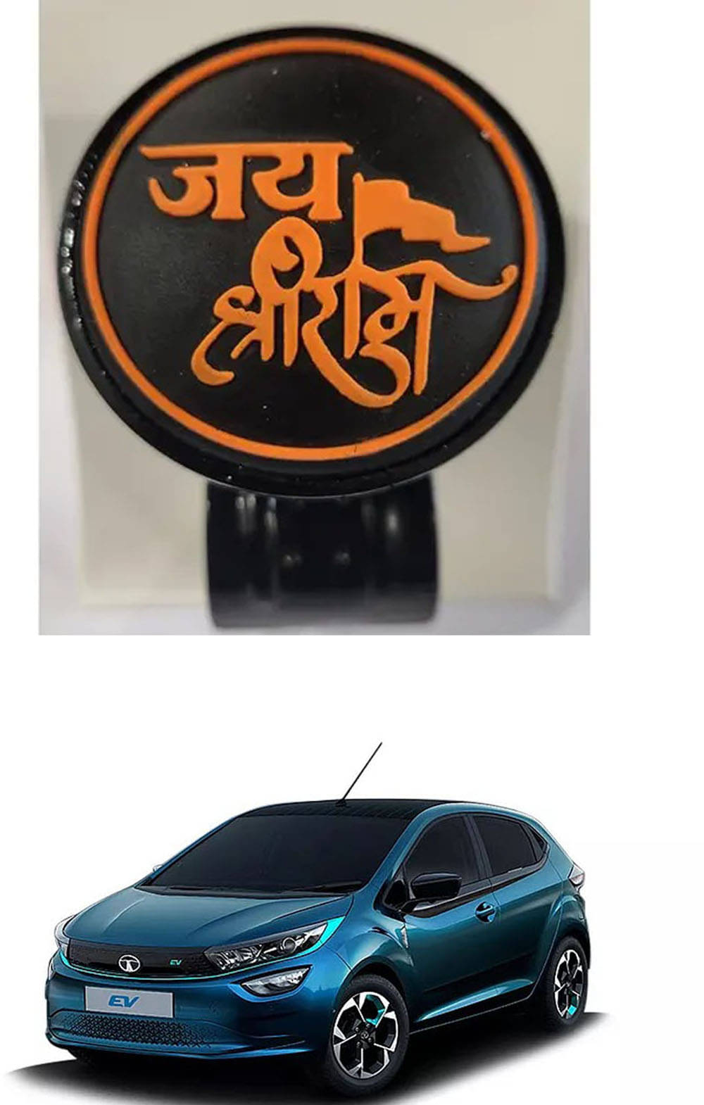 Car Steering Knob (JAI SHRI RAM) For Tata Altroz EV Car Steering Knob (JAI SHRI RAM) For Tata Altroz EV
