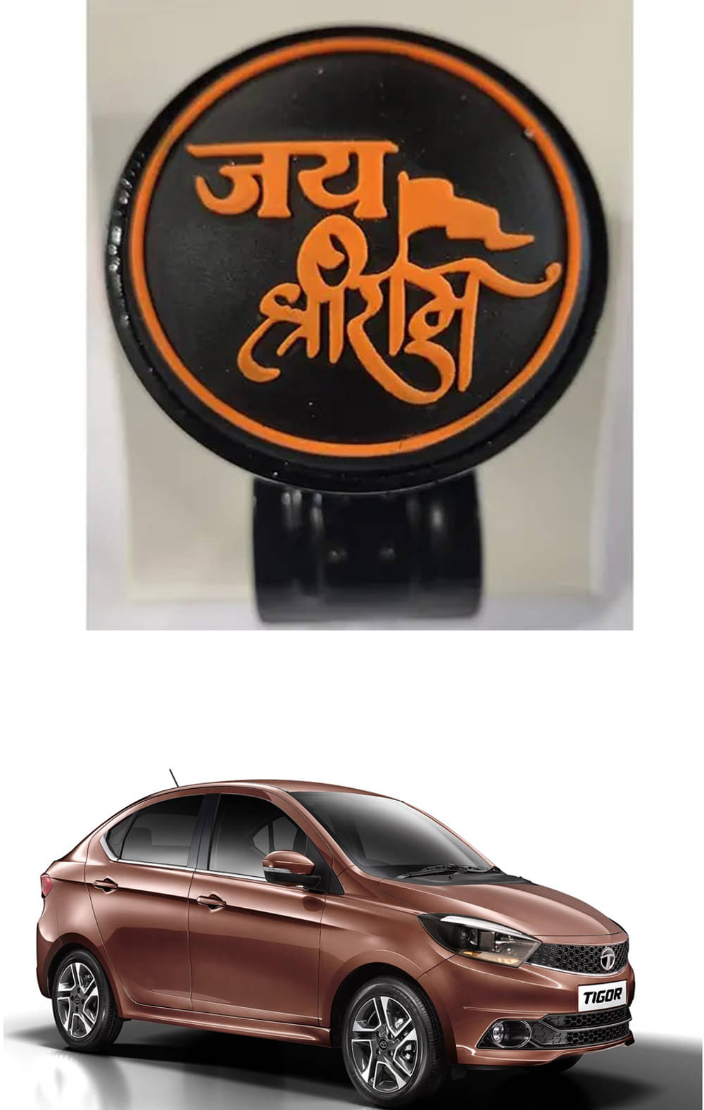 Car Steering Knob (JAI SHRI RAM) For Tata Tigor Car Steering Knob (JAI SHRI RAM) For Tata Tigor