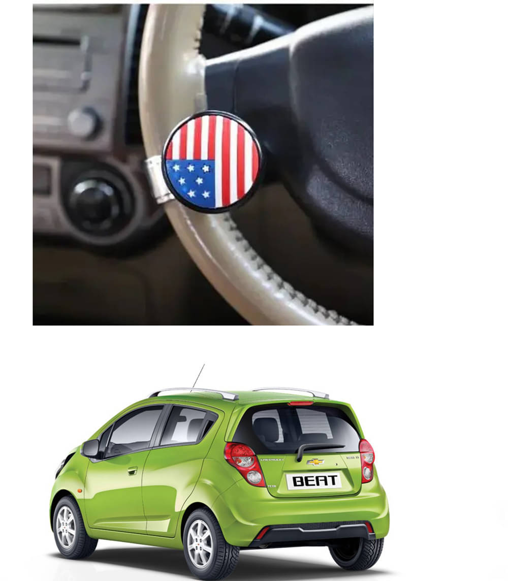 Car USA Flag Knob (Pack Of 1) For Chevrolet Beat Car USA Flag Knob (Pack Of 1) For Chevrolet Beat
