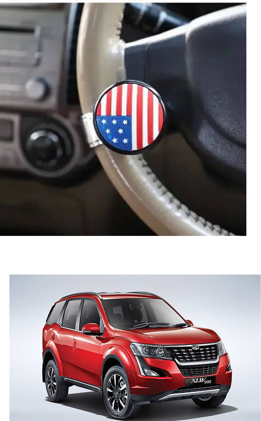 Car USA Flag Knob (Pack Of 1) For Mahindra XUV 500     			Car USA Flag Knob (Pack Of 1) For Mahindra XUV 500