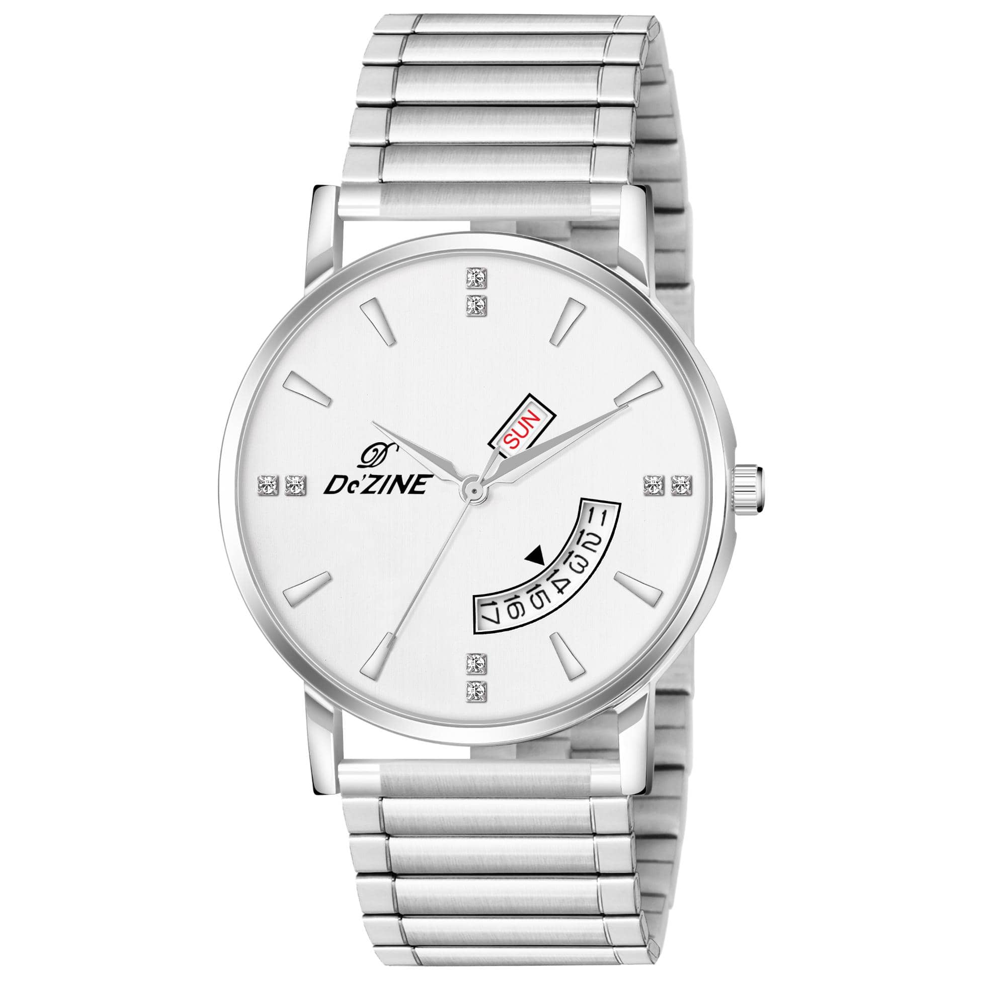 Dezine Silver Stainless Steel Analog Men's Watch
