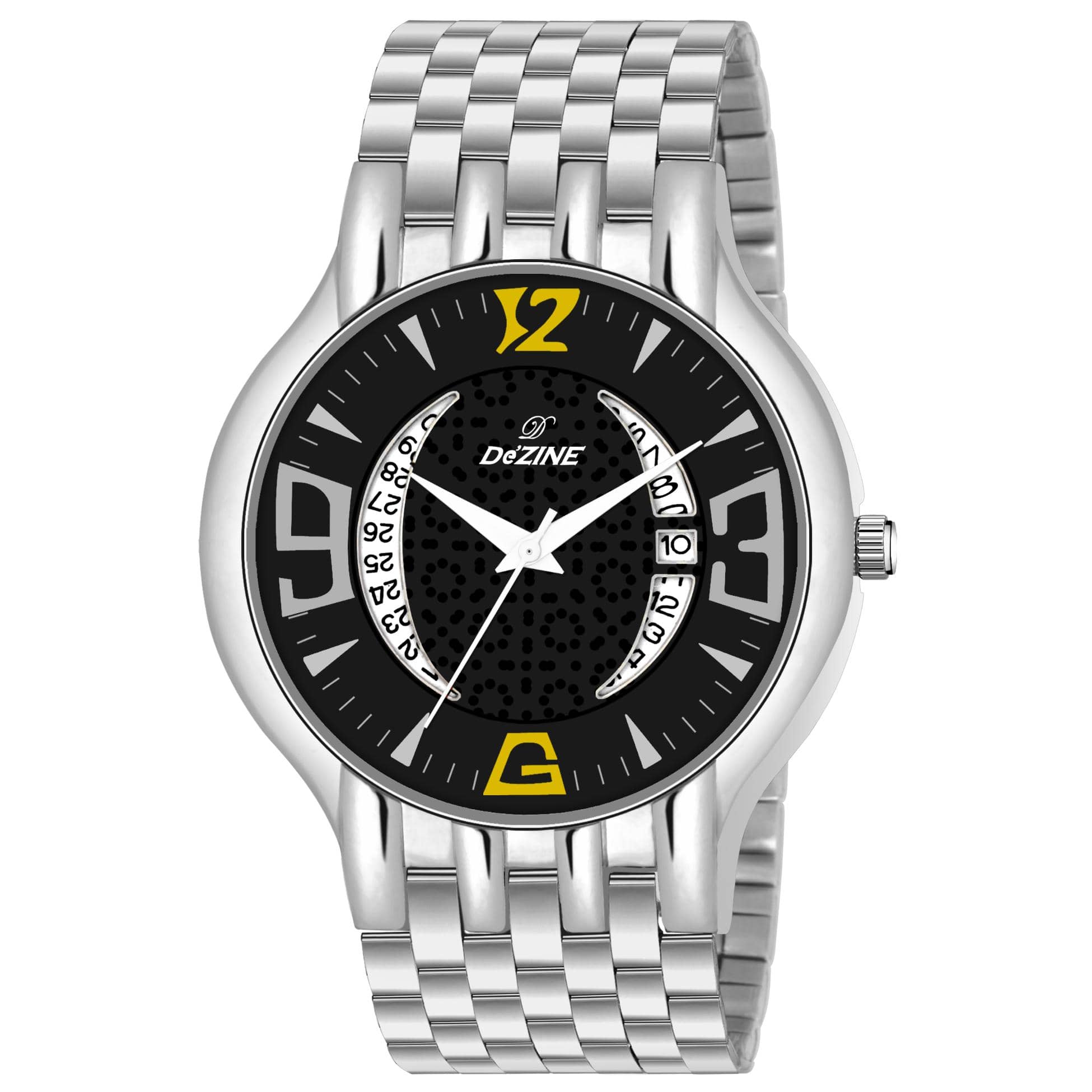 Dezine Silver Stainless Steel Analog Men's Watch