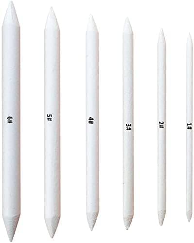     			Eclet 6 PCS Blending Stumps and Tortillions Paper Art Blenders for Student Artist Charcoal Sketch Drawing Tools(B)