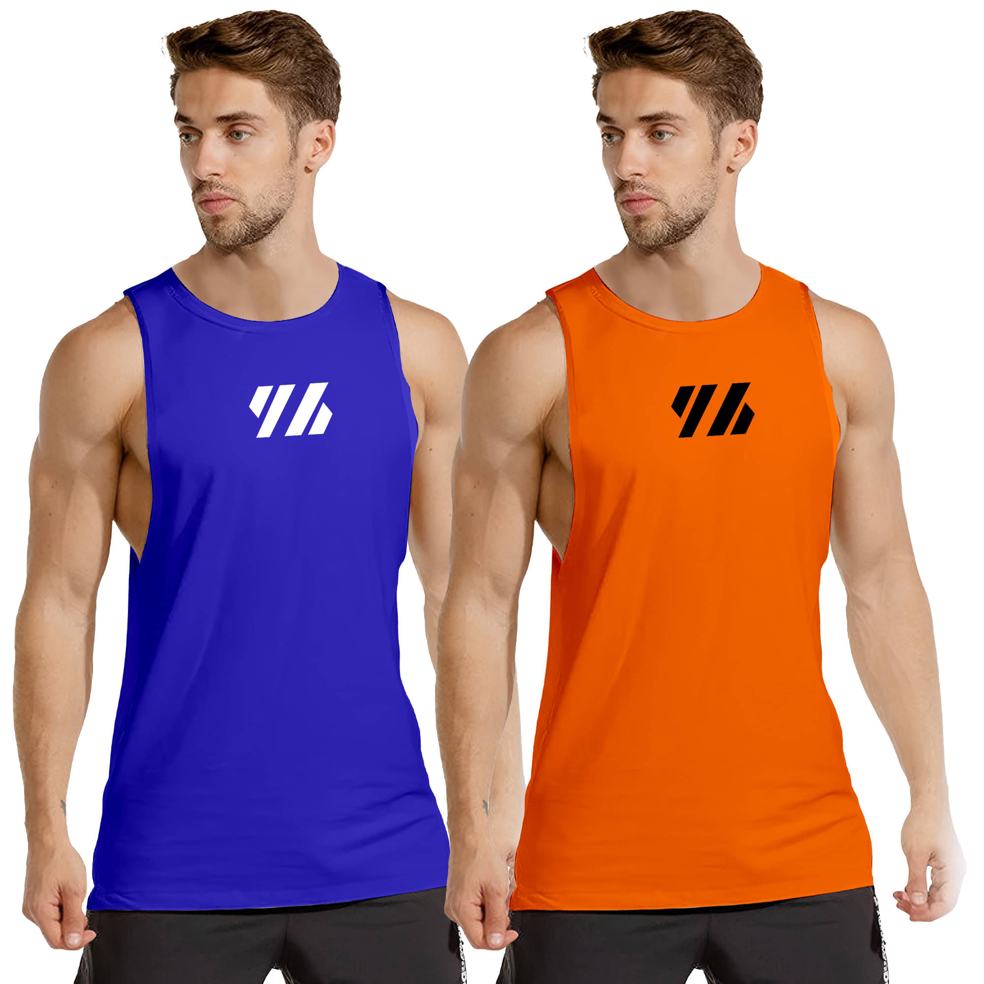 FTX Pack of 2 Lycra Gym Vest For Men ( Orange ) FTX Pack of 2 Lycra Gym Vest For Men ( Orange )