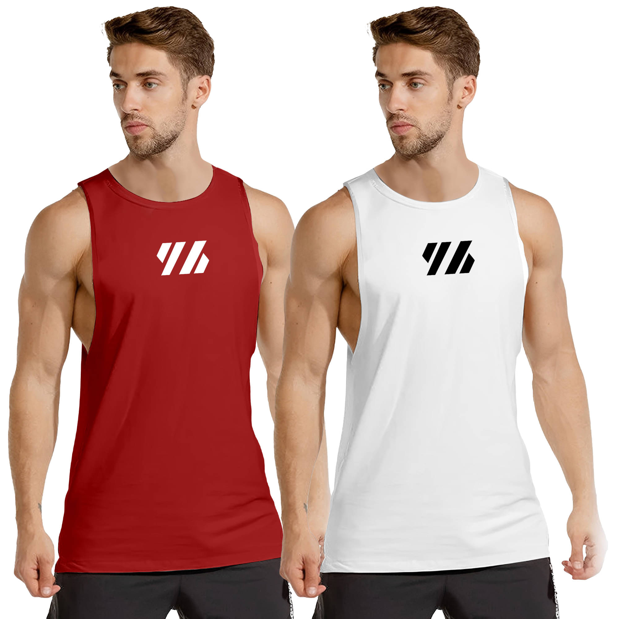 FTX Pack of 2 Lycra Gym Vest For Men ( White ) FTX Pack of 2 Lycra Gym Vest For Men ( White )