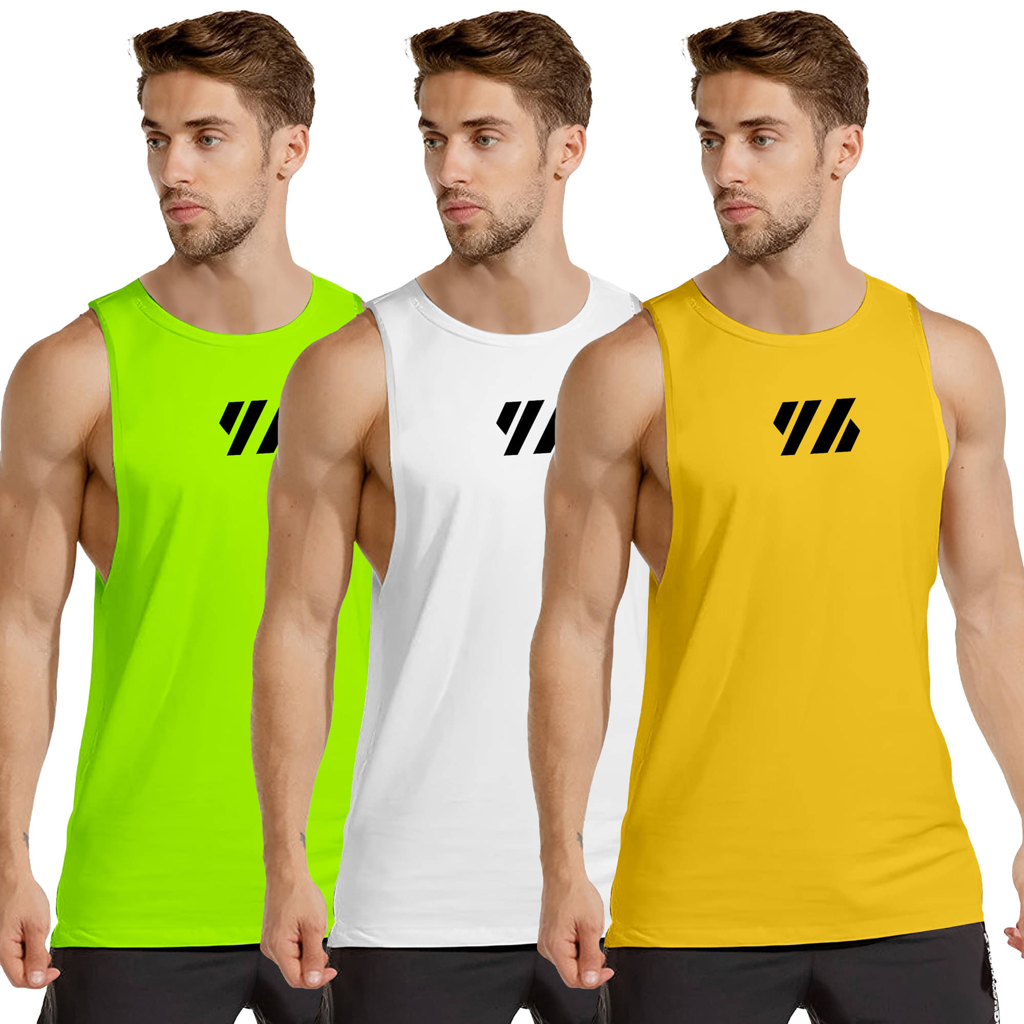FTX Pack of 3 Polyester Gym Vest For Men ( Mint Green ) FTX Pack of 3 Polyester Gym Vest For Men ( Mint Green )