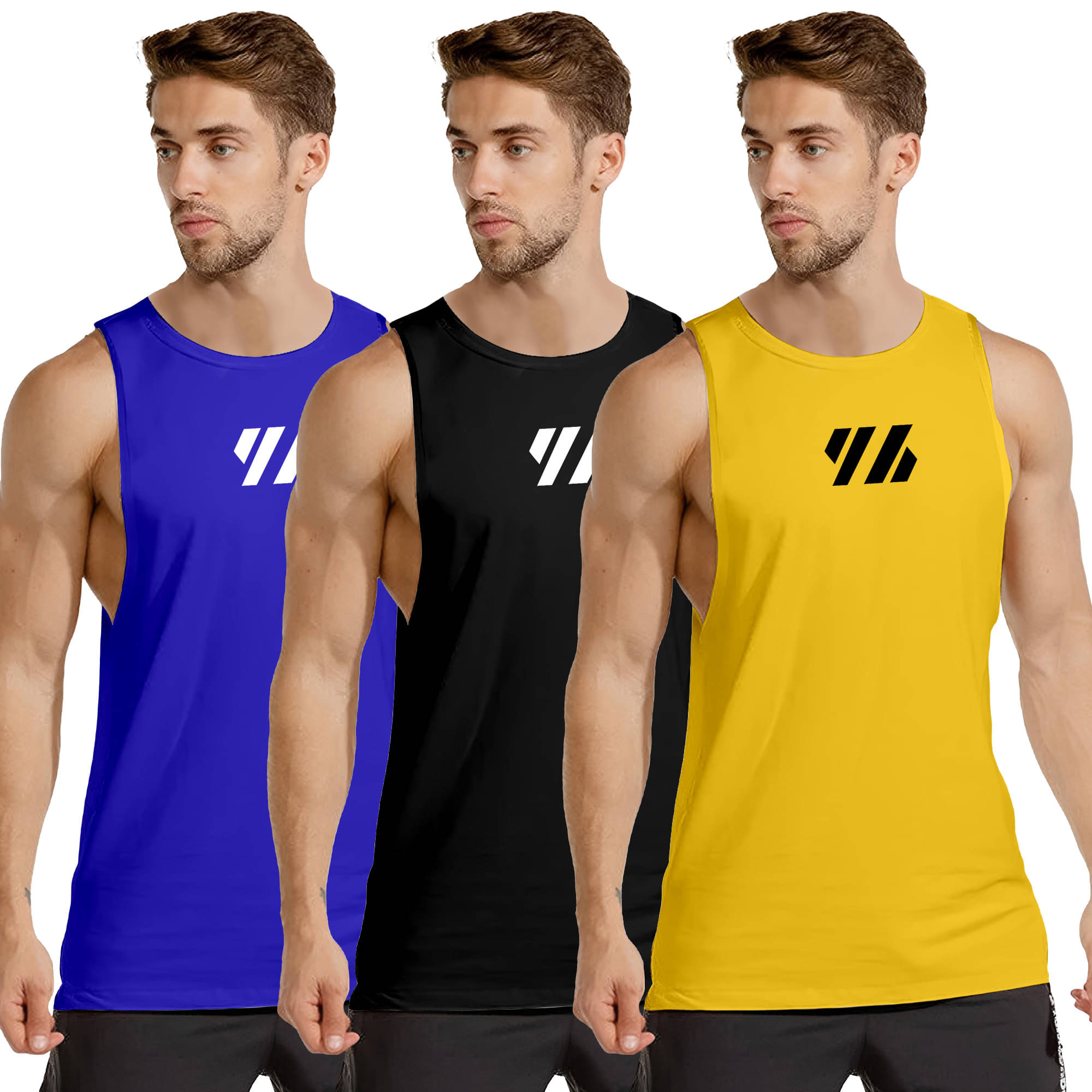 FTX Pack of 3 Polyester Gym Vest For Men ( Black ) FTX Pack of 3 Polyester Gym Vest For Men ( Black )