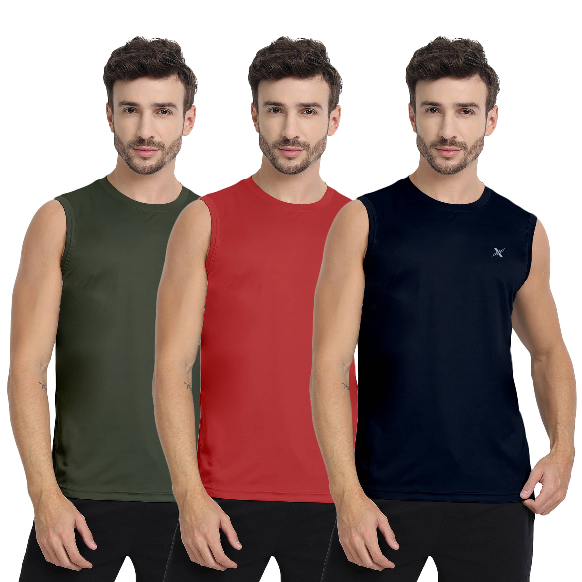 FTX Pack of 3 Polyester Undershirt For Men ( Khaki ) FTX Pack of 3 Polyester Undershirt For Men ( Khaki )