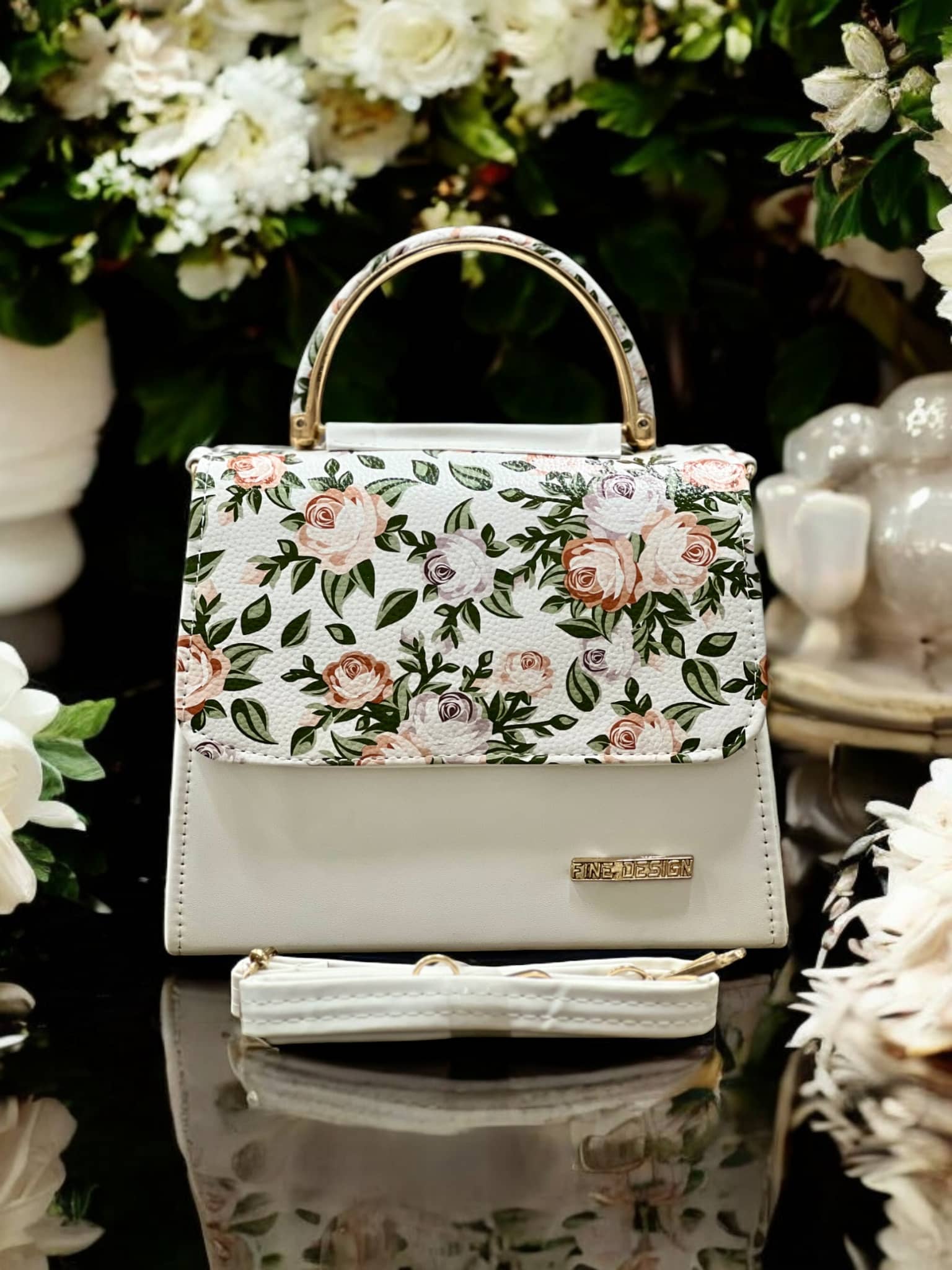 Fine Design White PU Sling Bag - Handbags | Buy online on ZillyBuy