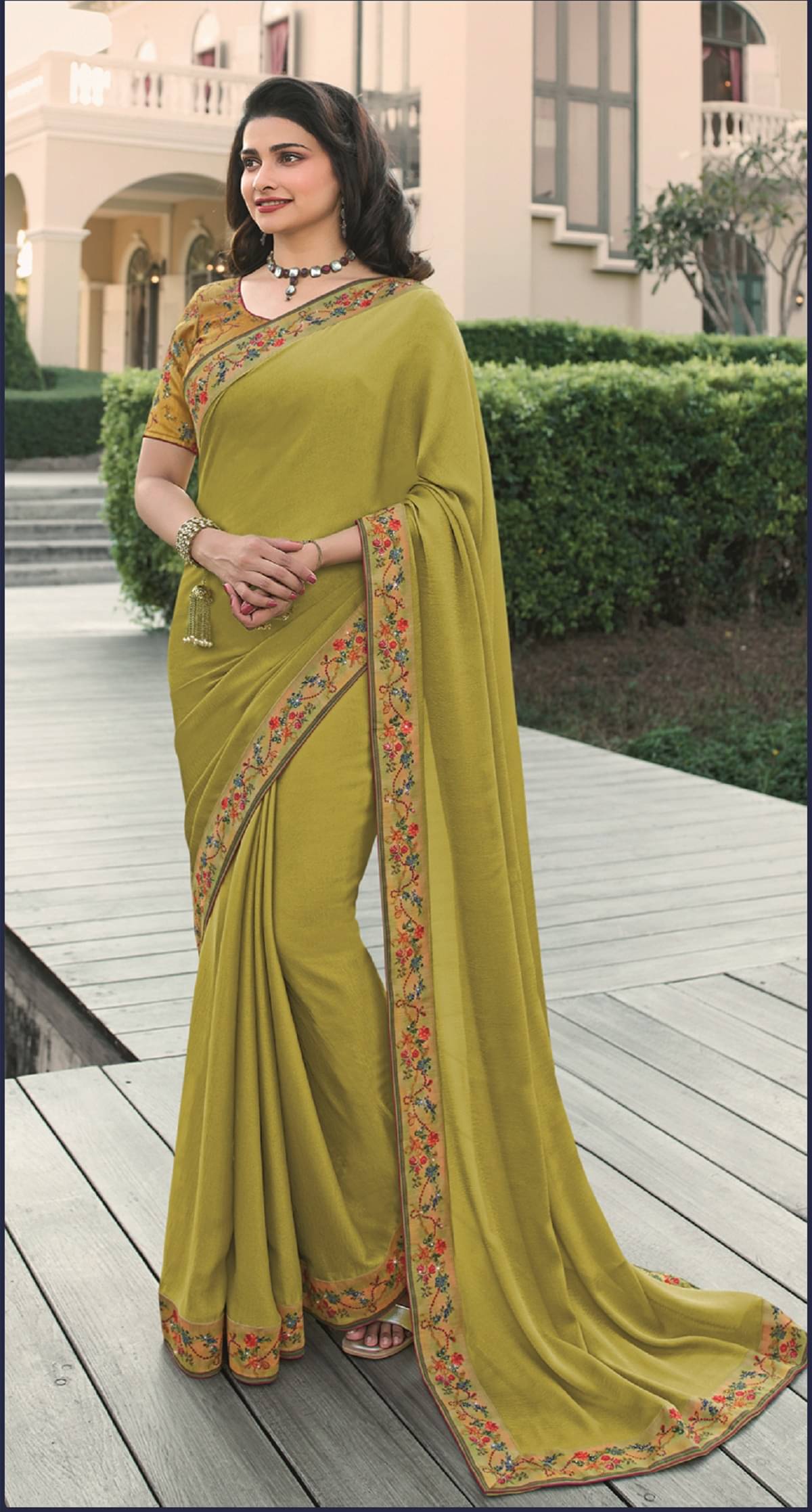 Gazal Fashions Georgette Printed Saree With Unstitched Blouse Piece ( Light Green ) Gazal Fashions Georgette Printed Saree With Unstitched Blouse Piece ( Light Green )