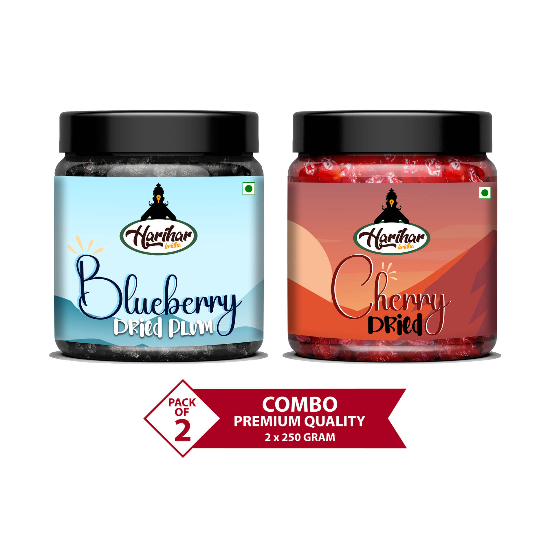     			HARIHAR KRIDHA Mixed Fruits Dehydrated Fruits Combo - Blueberry & Cherry Pack of 2