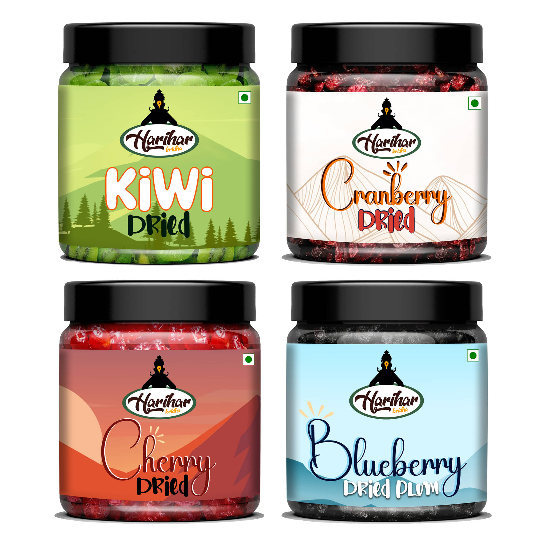 HARIHAR KRIDHA Nuts & Berries Dehydrated Fruits Combo (4 Types) Pack of 4 HARIHAR KRIDHA Nuts & Berries Dehydrated Fruits Combo (4 Types) Pack of 4