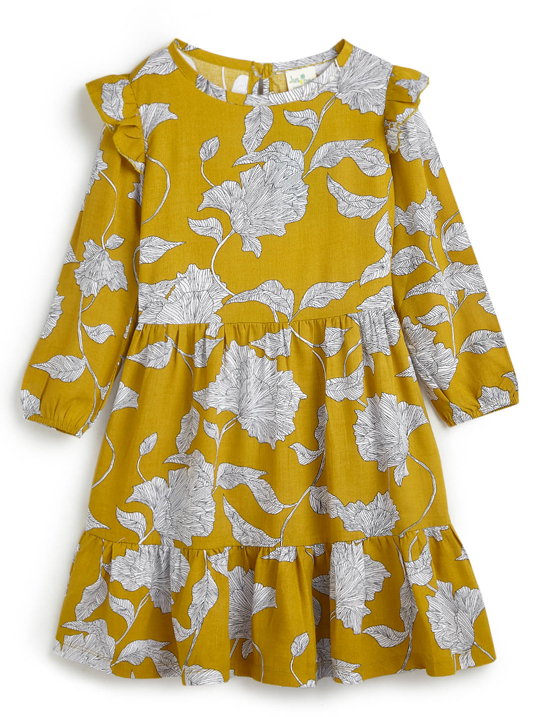 Juscubs Cotton Fit And Flare Dress For Girls ( Pack of 1 , Yellow ) Juscubs Cotton Fit And Flare Dress For Girls ( Pack of 1 , Yellow )