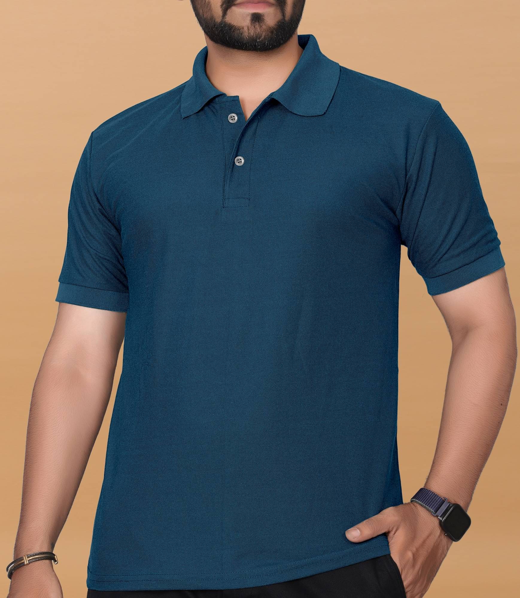 KAJARU Polyester Regular Fit Solid Half Sleeves Men's Polo T Shirt - Teal Blue ( Pack of 1 ) KAJARU Polyester Regular Fit Solid Half Sleeves Men's Polo T Shirt - Teal Blue ( Pack of 1 )