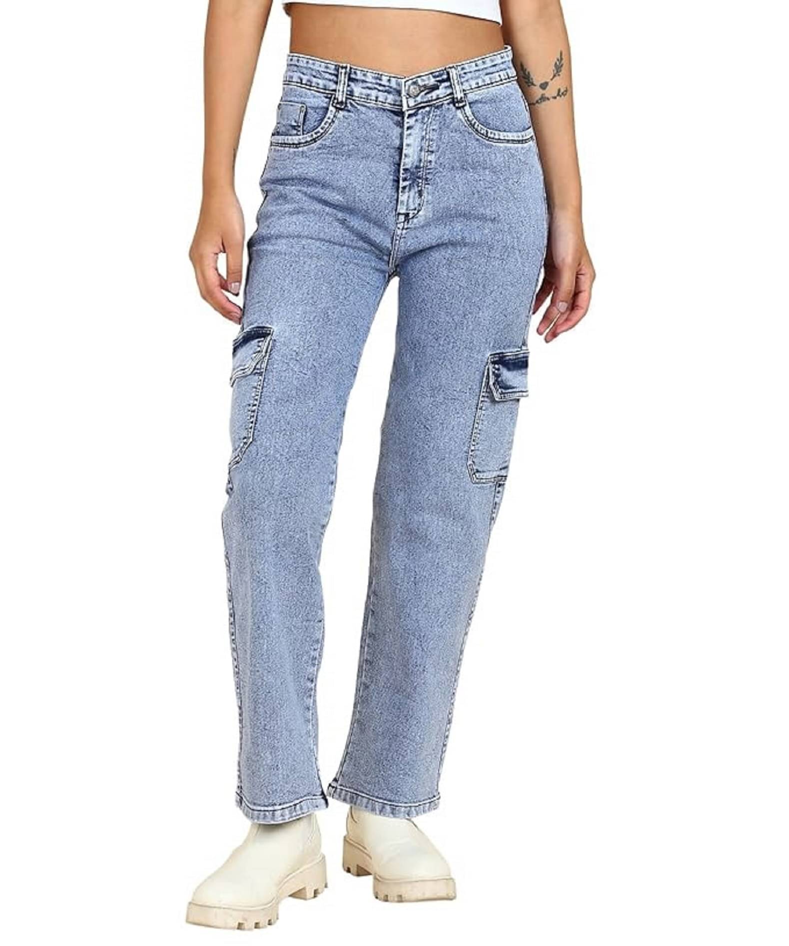     			MACGROW - Light Blue Denim Straight Fit Women's Jeans ( Pack of 1 )