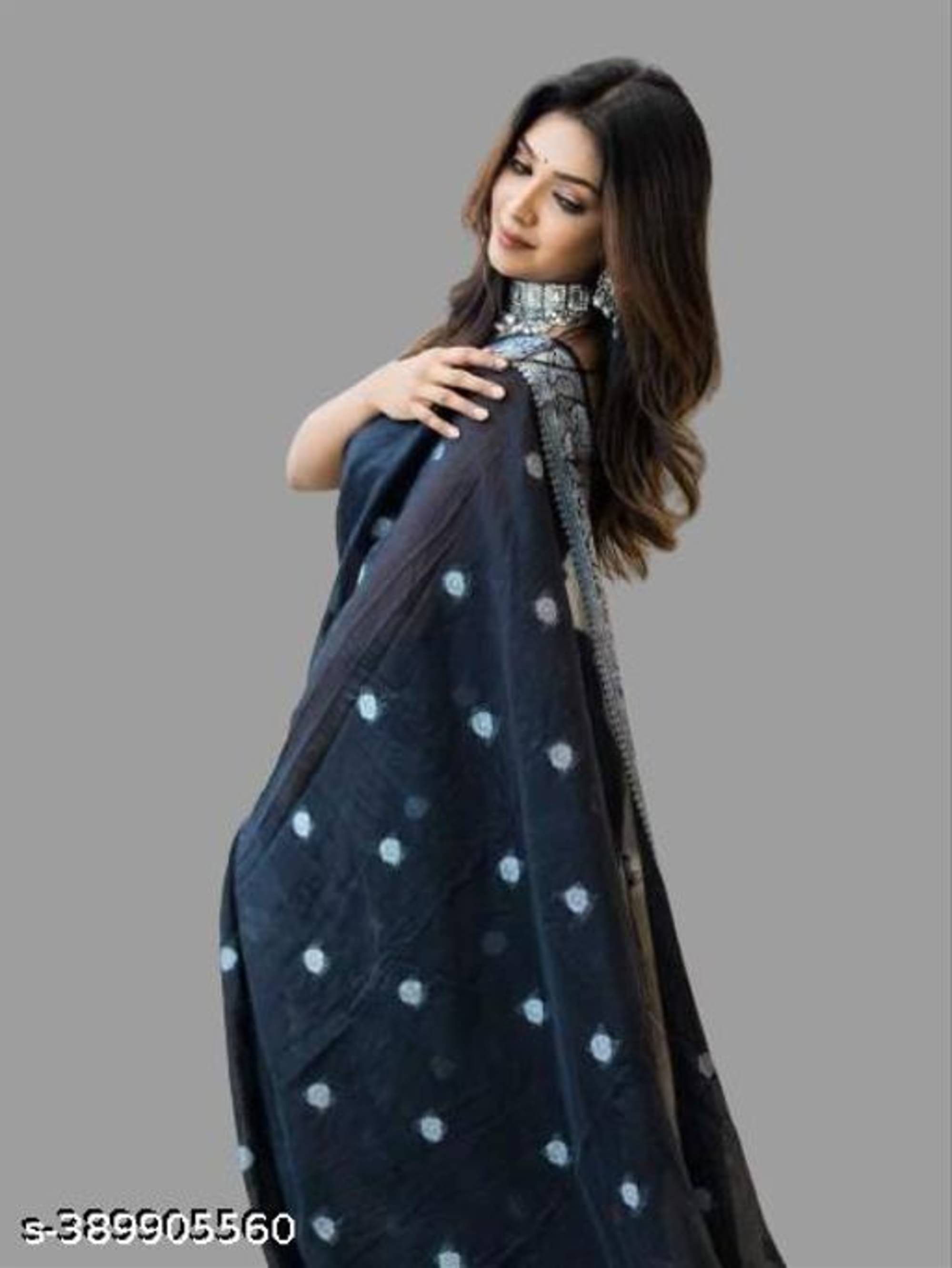 NENCY FASHION Banarasi Silk Woven Saree With Unstitched Blouse Piece ( Black ) NENCY FASHION Banarasi Silk Woven Saree With Unstitched Blouse Piece ( Black )