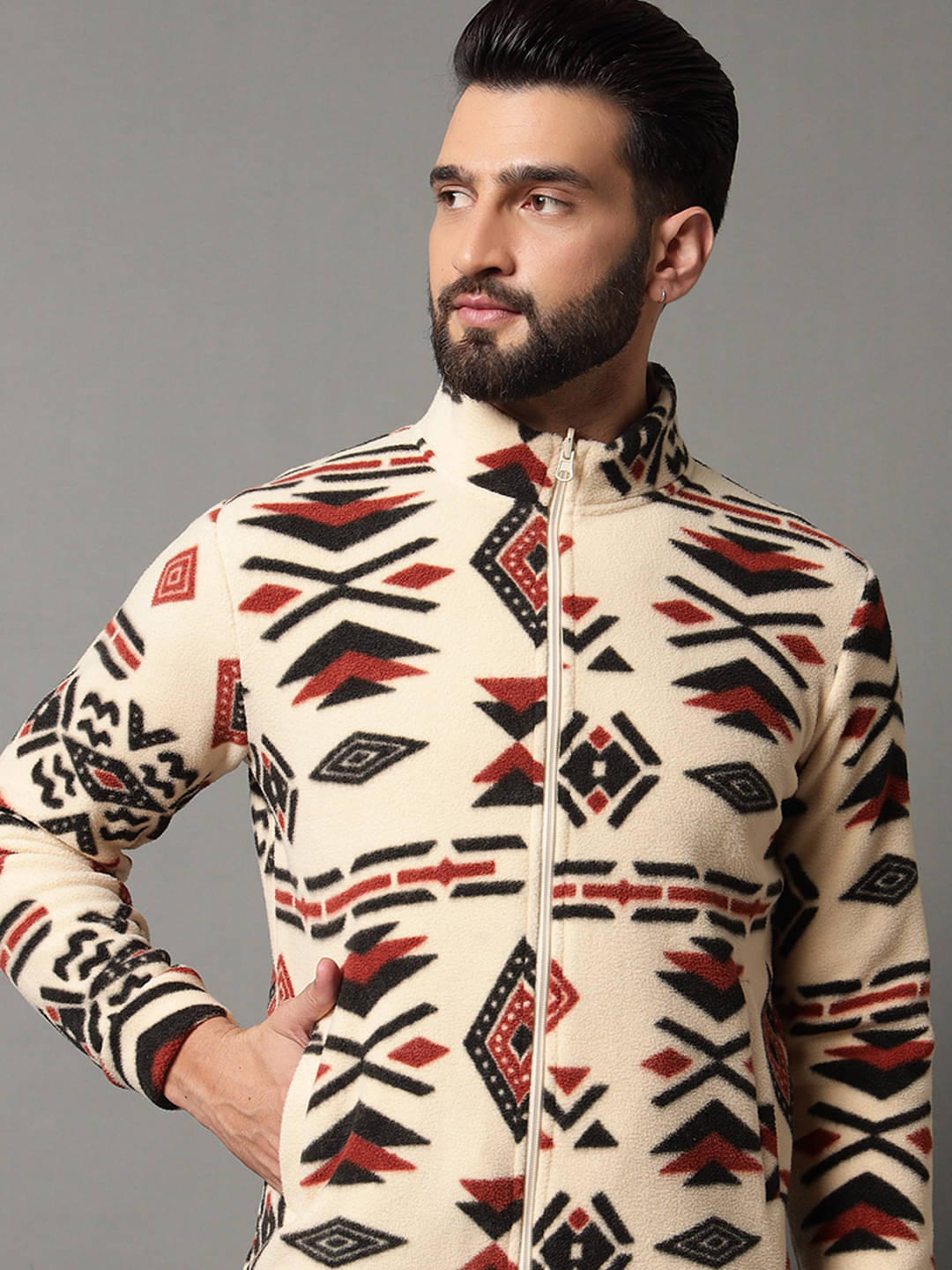 OGEN Polyester High Neck Men's Sweatshirt - Beige ( Pack of 1 ) OGEN Polyester High Neck Men's Sweatshirt - Beige ( Pack of 1 )
