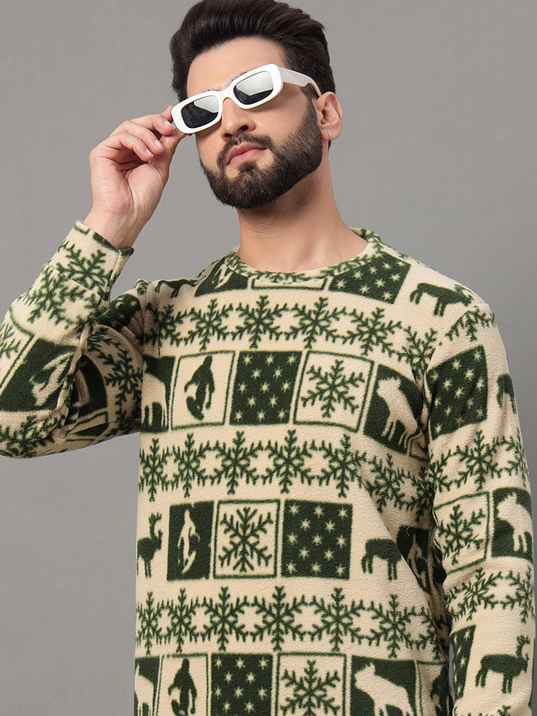 OGEN Polyester Round Neck Men's Sweatshirt - Beige ( Pack of 1 ) OGEN Polyester Round Neck Men's Sweatshirt - Beige ( Pack of 1 )