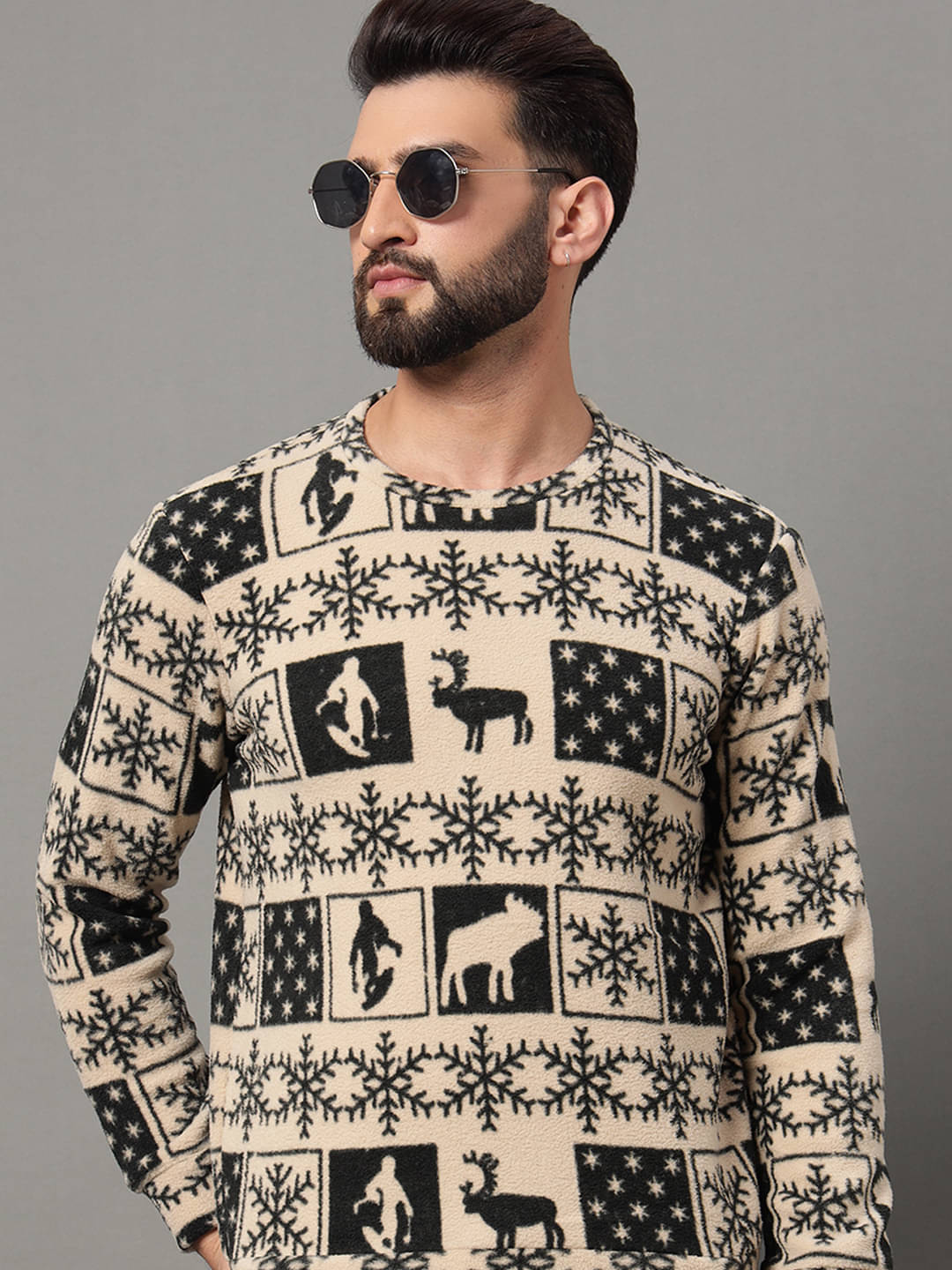     			OGEN Polyester Round Neck Men's Sweatshirt - Black ( Pack of 1 )