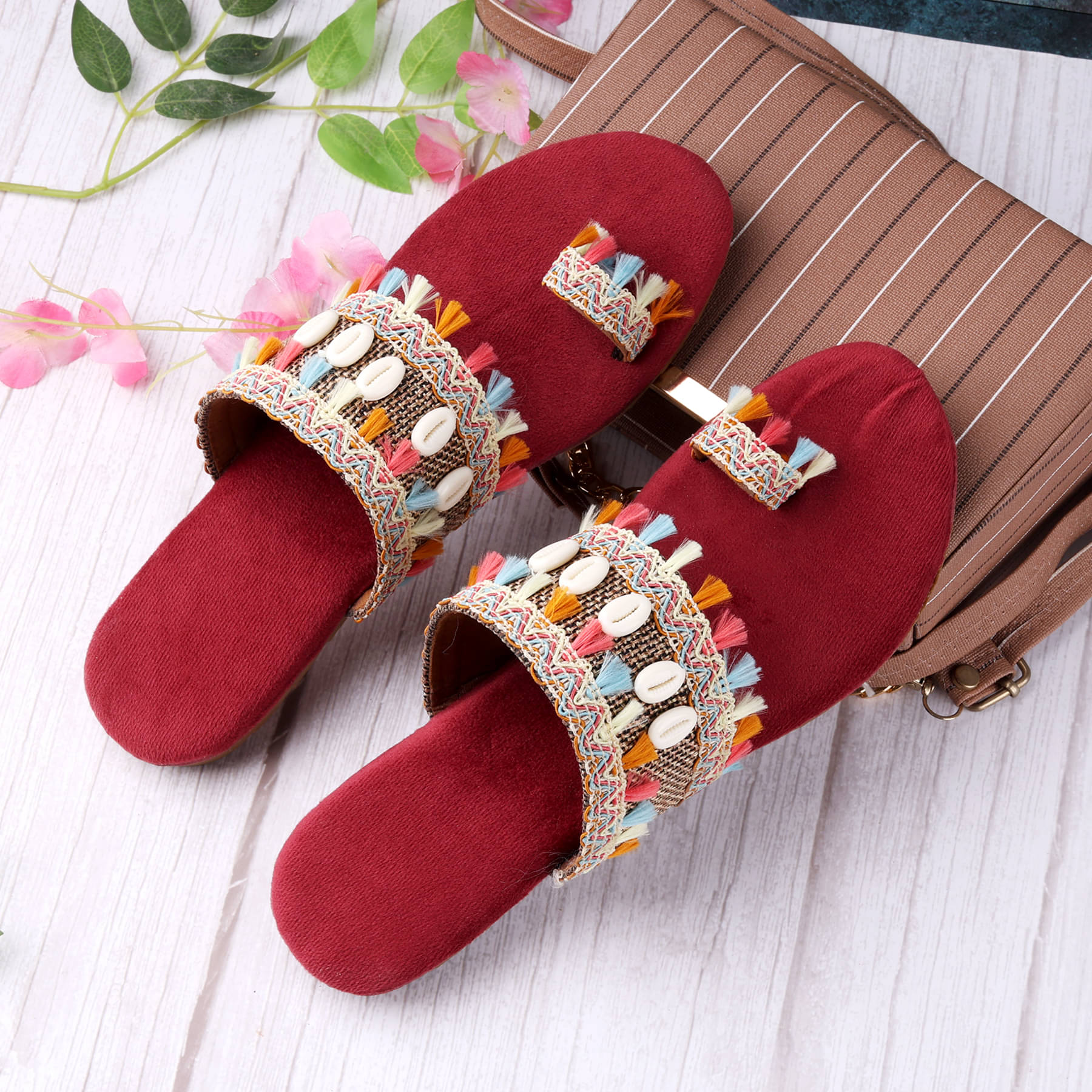     			Paduki Maroon Women's Flats