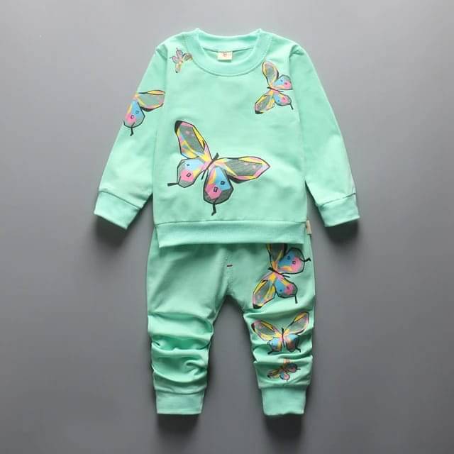     			Pink Angel Pack of 1 Girls Cotton Sweatshirt With Joggers ( Green )